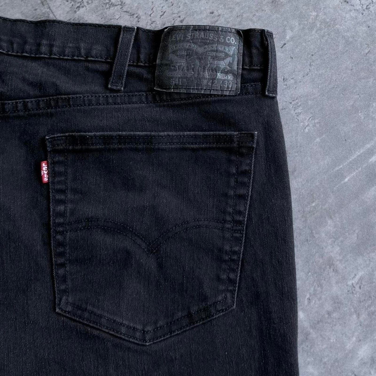 Levi's × Levi's Vintage Clothing Vintage Y2K Levi's 541 Faded Black Opium Denim Jeans Size US 42 / EU 58 - 3 Thumbnail