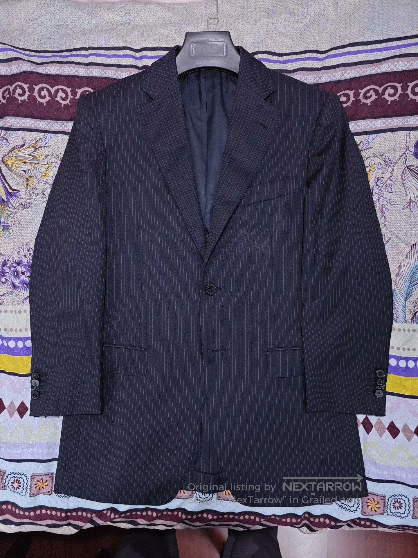 Ermenegildo Zegna Zegna Italian Wool Striped Suit Jacket. Size US S / EU 44-46 / 1 - 4 Thumbnail