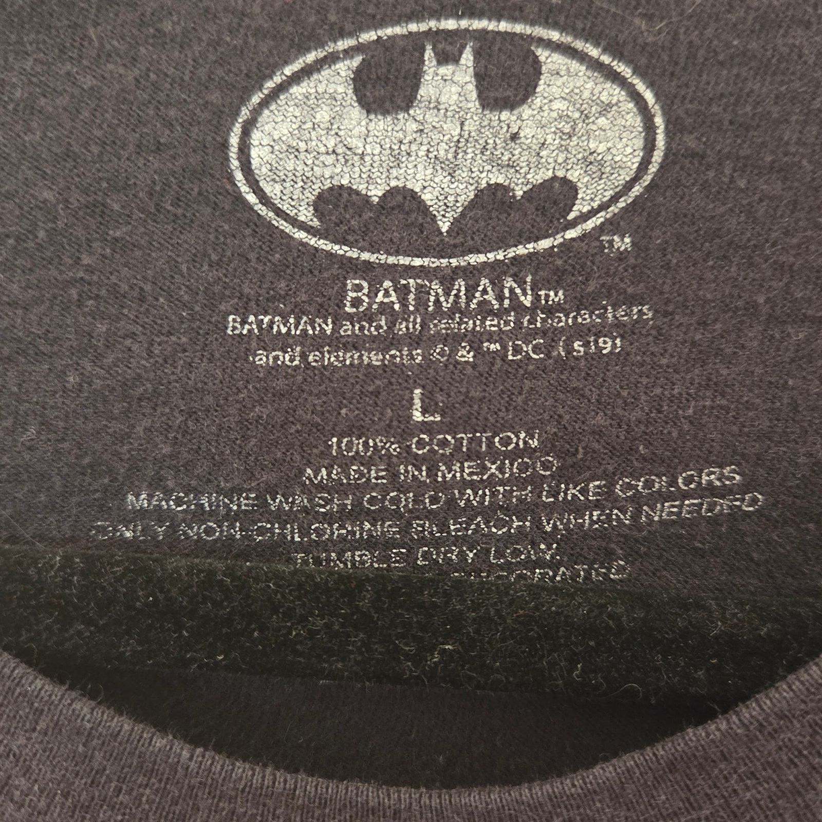 DC Comics Vintage Black Batman Evolution T-Shirt - Large Adult Size Size US L / EU 52-54 / 3 - 4 Thumbnail