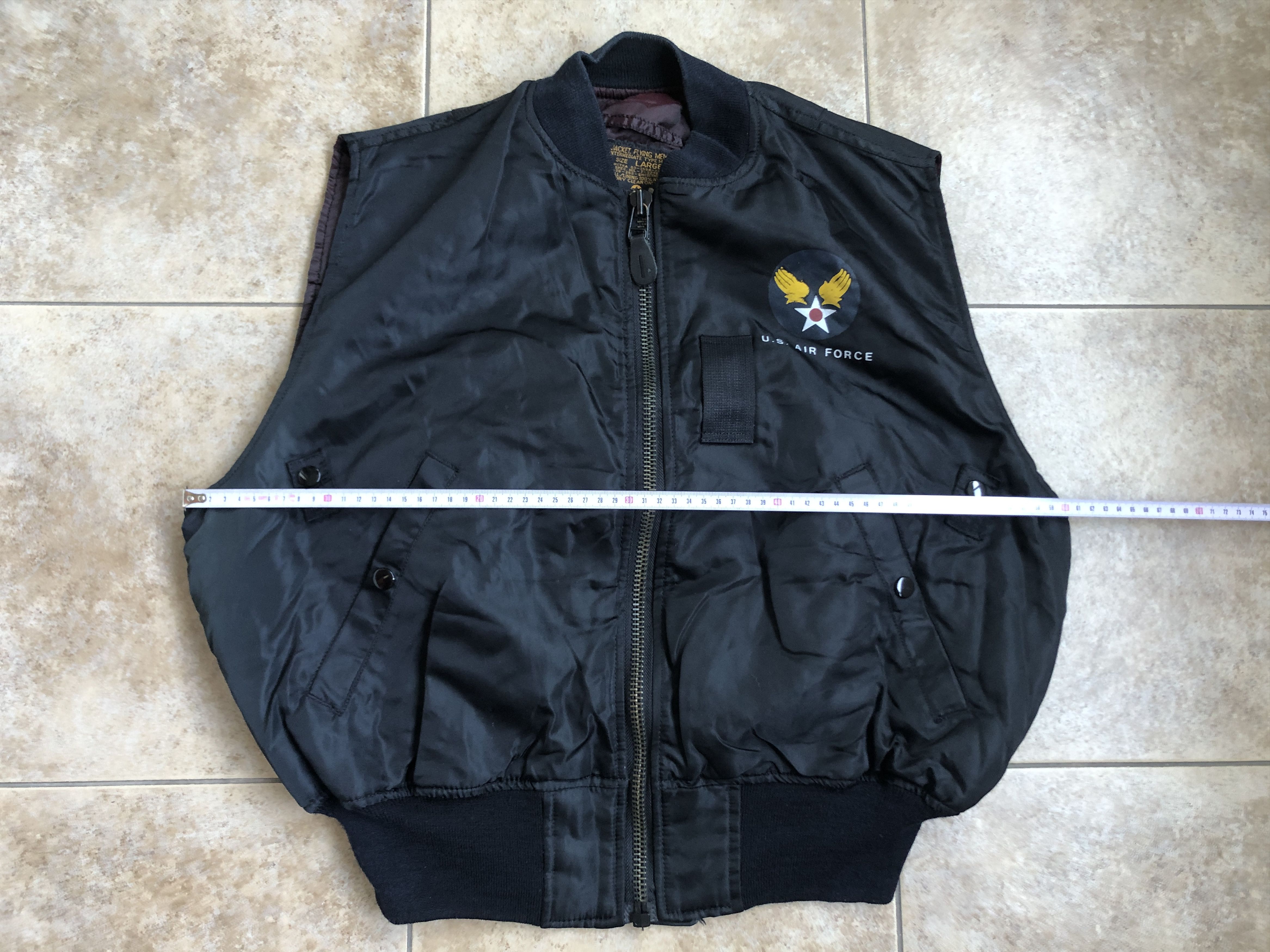 Vintage USAF Air Force Military MA-1 Flight Jacket Vest Size L Size US L / EU 52-54 / 3 - 9 Thumbnail