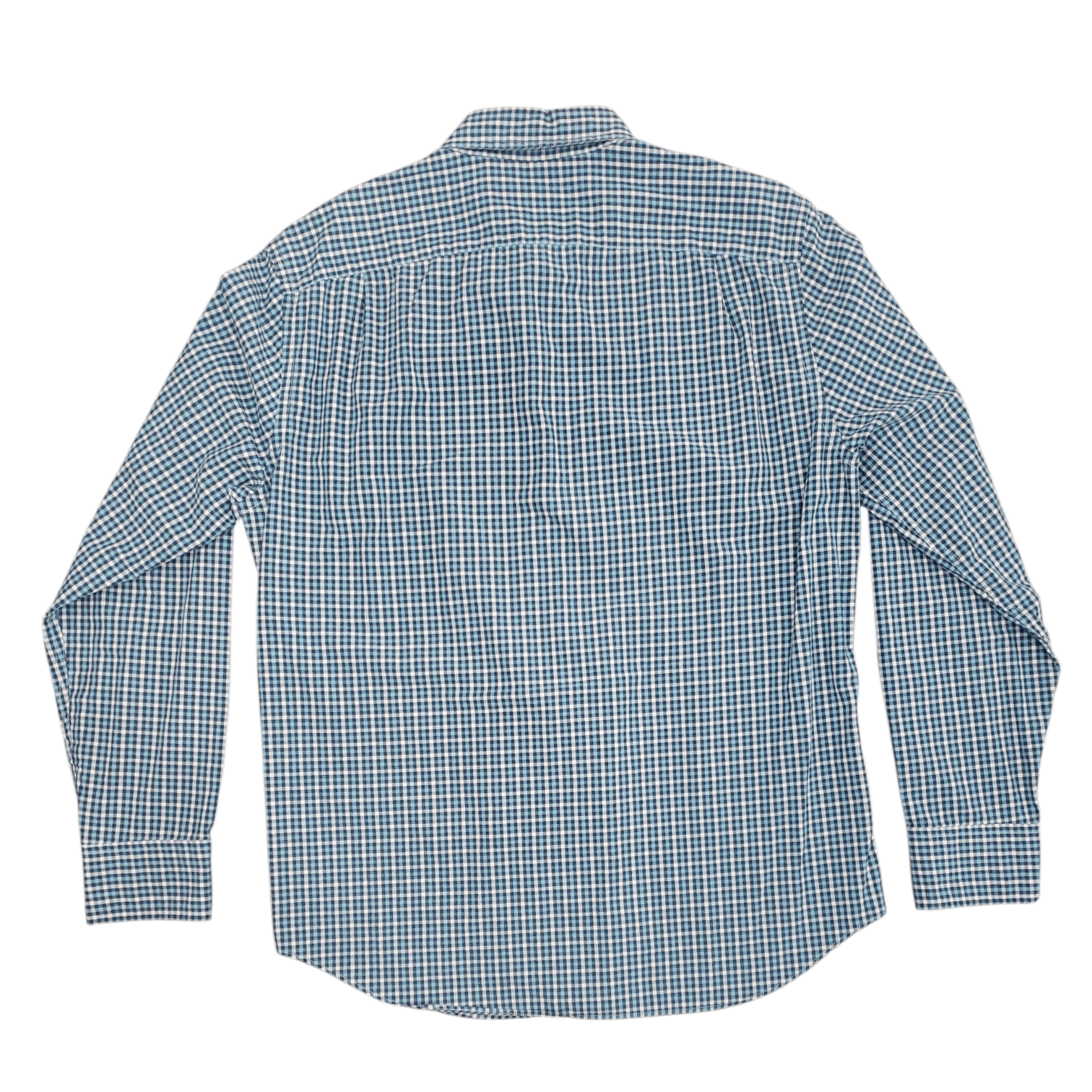 J.Crew Men's J.Crew Blue White Gingham Casual Button Down Shirt L Size US L / EU 52-54 / 3 - 3 Thumbnail