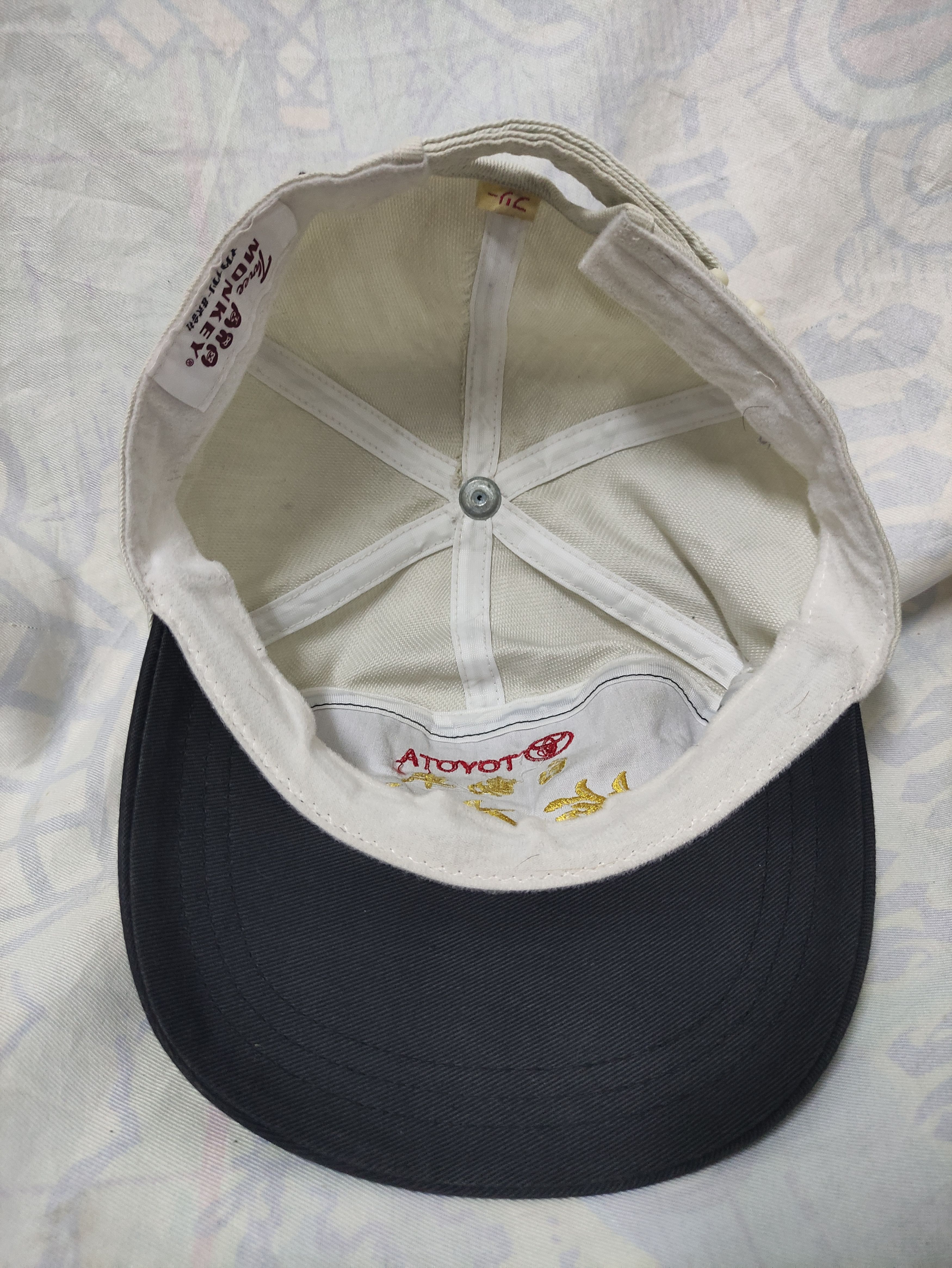 Japanese Brand TOYOTA 3 MONKEY KANJI RACING VINTAGE CAP Size ONE SIZE - 2 Thumbnail