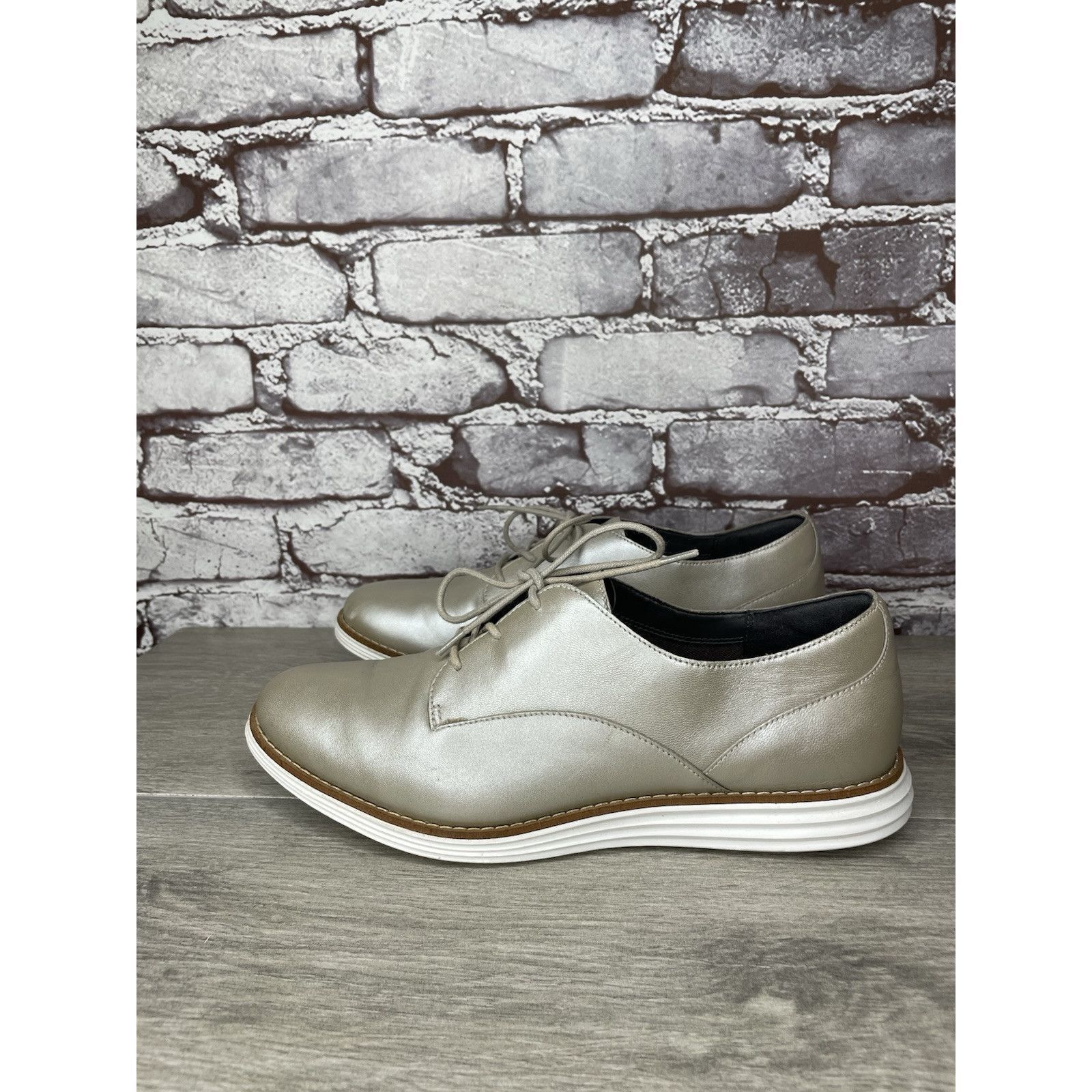 Cole Haan Cole Haan Original Grand Pearl Metallic Oxfords Shoes Women Size US 8 / IT 38 - 18 Thumbnail