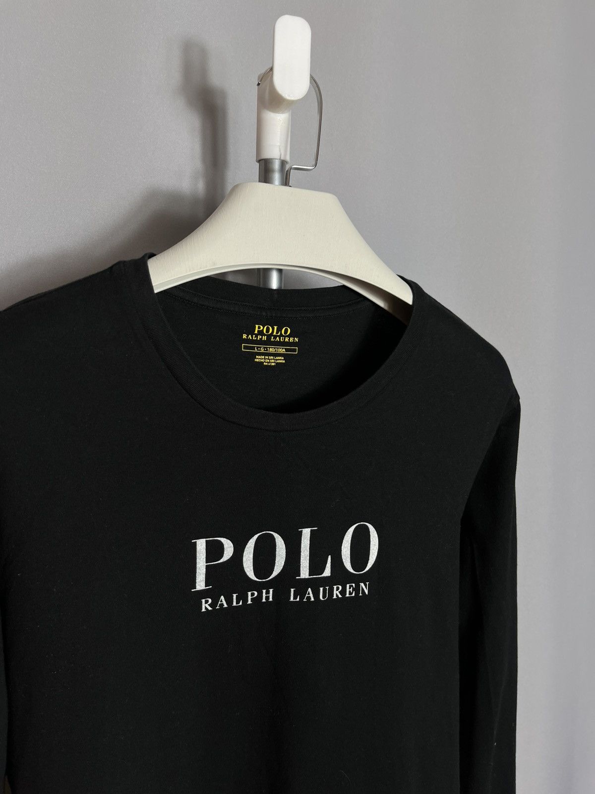 Polo Ralph Lauren Polo Ralph Lauren T-shirt Long sleeve black cotton mens Size US L / EU 52-54 / 3 - 3 Thumbnail