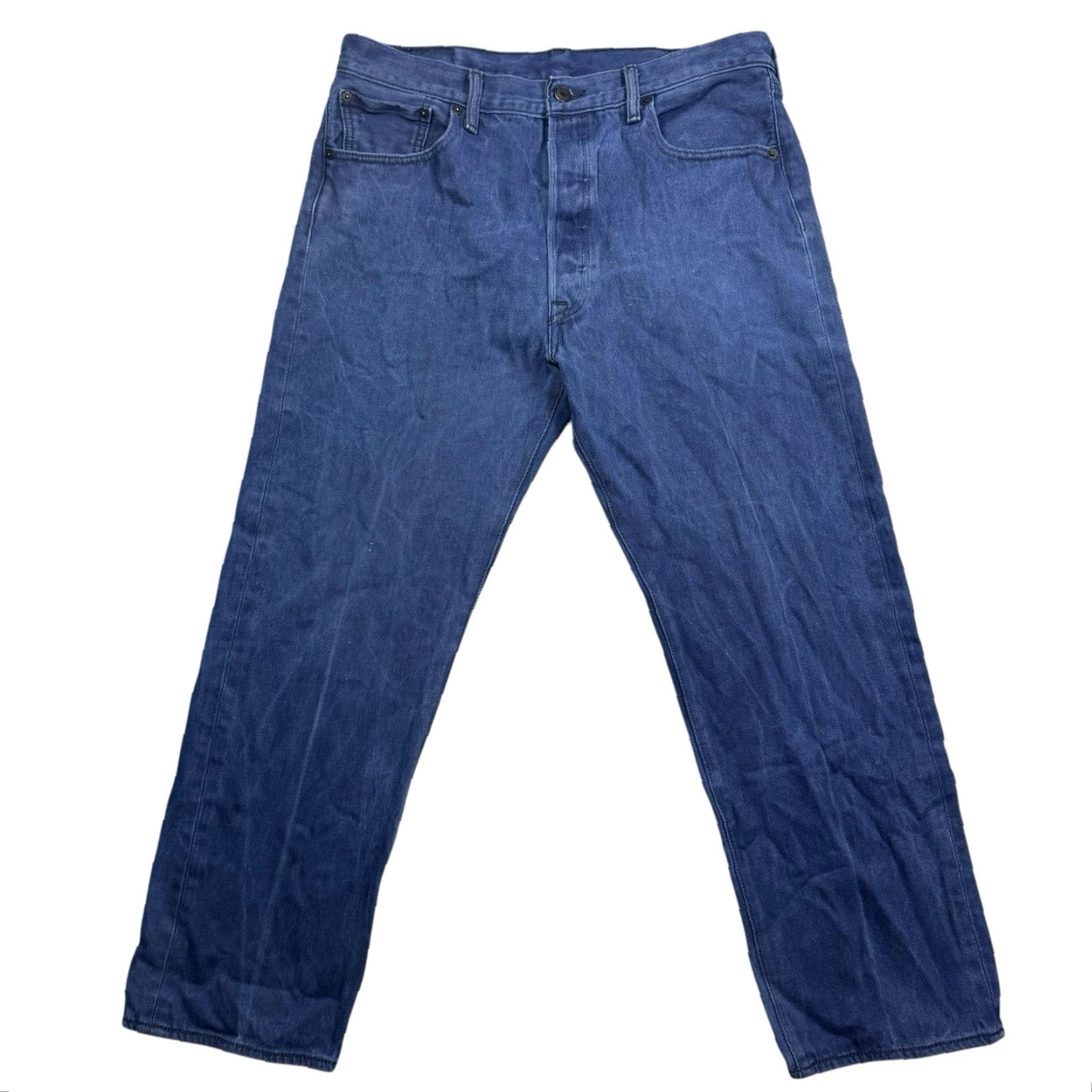 Levi's Levi's 501XX Jeans Mens 36x30 Dark Wash Button Fly Straight Grunge Baggy Midrise Jeans Mens Regular 34 Blue Denim USA 90s Cowboy Size US 36 / EU 52 - 2 Thumbnail