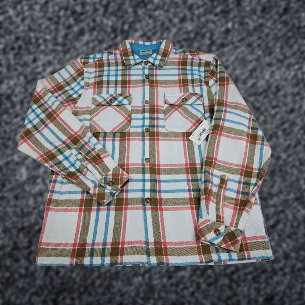 Hurley Hurley Men’s Long Sleeve Button-Up Flannel Shirt Multicolor Size L #4060 Size US L / EU 52-54 / 3 - 1 Thumbnail