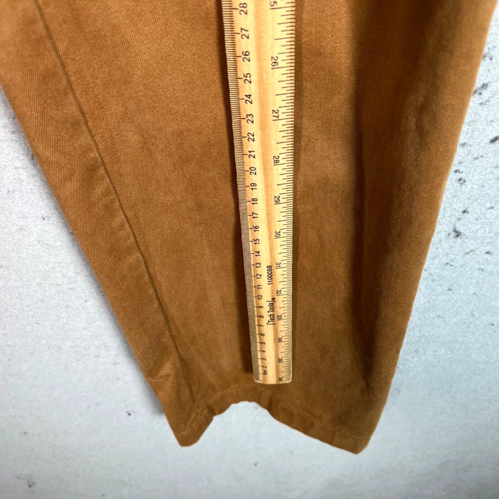 Studio Nicholson STUDIO NICHOLSON Womens Chino Pants Size 0 Hazelnut Brown Cotton Flat Front High Rise Straight Leg Size 25" / US 0 / IT 36 - 6 Thumbnail