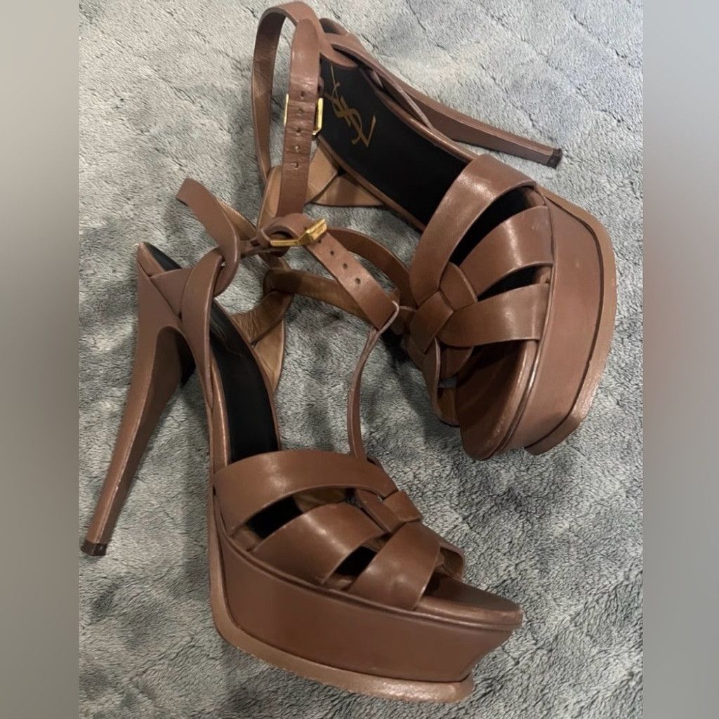 Yves Saint Laurent Yves Saint Laurent Tribute Platform Sandal | EUC | Sz 37.5 Size US 7.5 / IT 37.5 - 1 Thumbnail