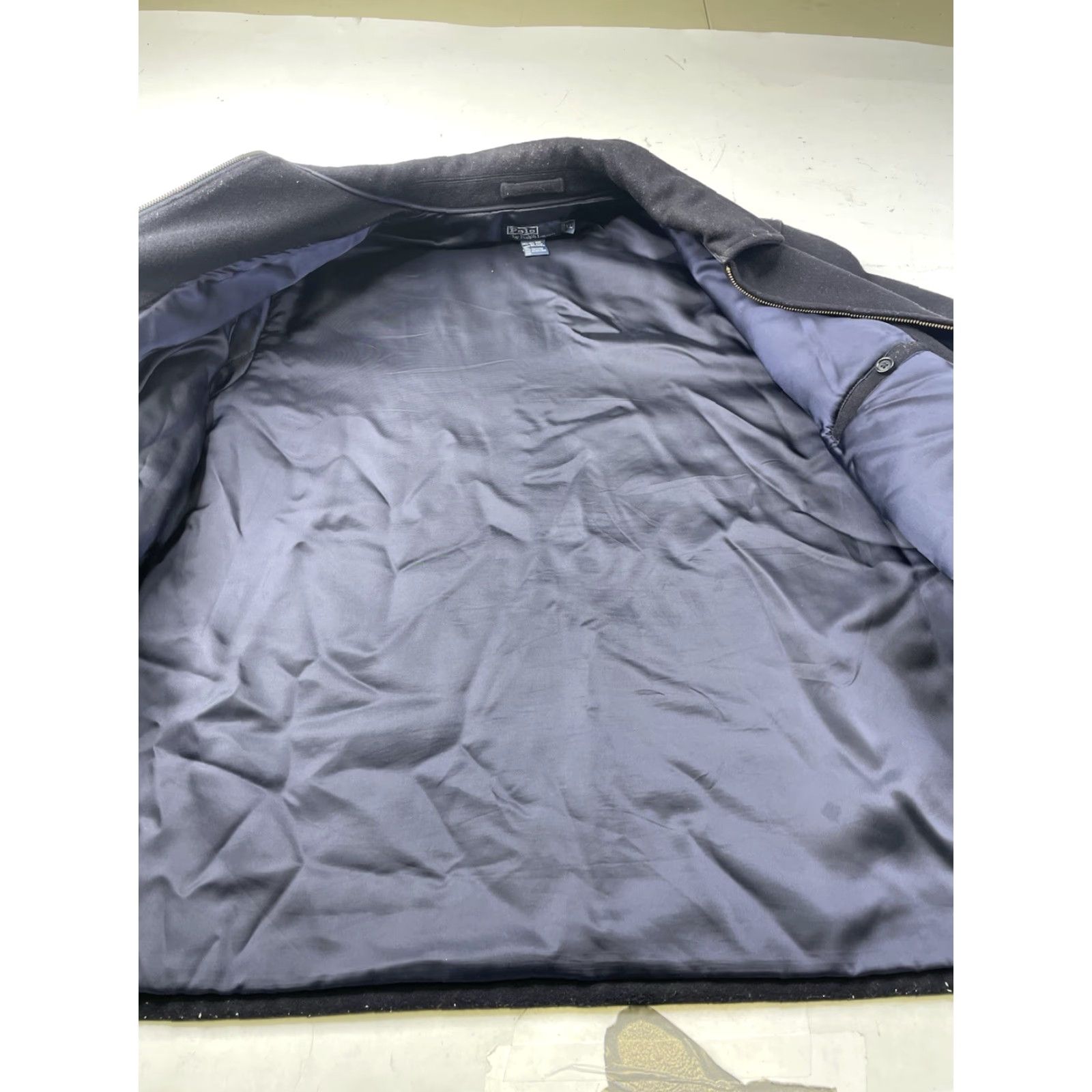 Polo Ralph Lauren Vintage Polo Ralph Lauren Jacket Mens XL Navy Wool Heavyweight Full Zip Lined Bespoke Bomber Coat Size US XL / EU 56 / 4 - 3 Thumbnail