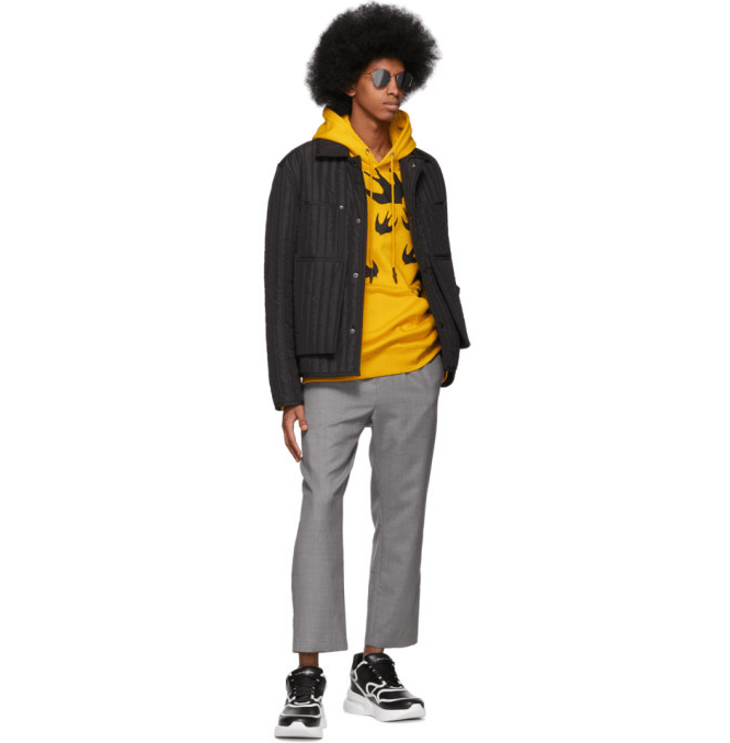 McQ Alexander McQueen ALEXANDER MCQUEEN Bird Graphic Hoodie In Chrome Yellow Size US L / EU 52-54 / 3 - 7 Thumbnail