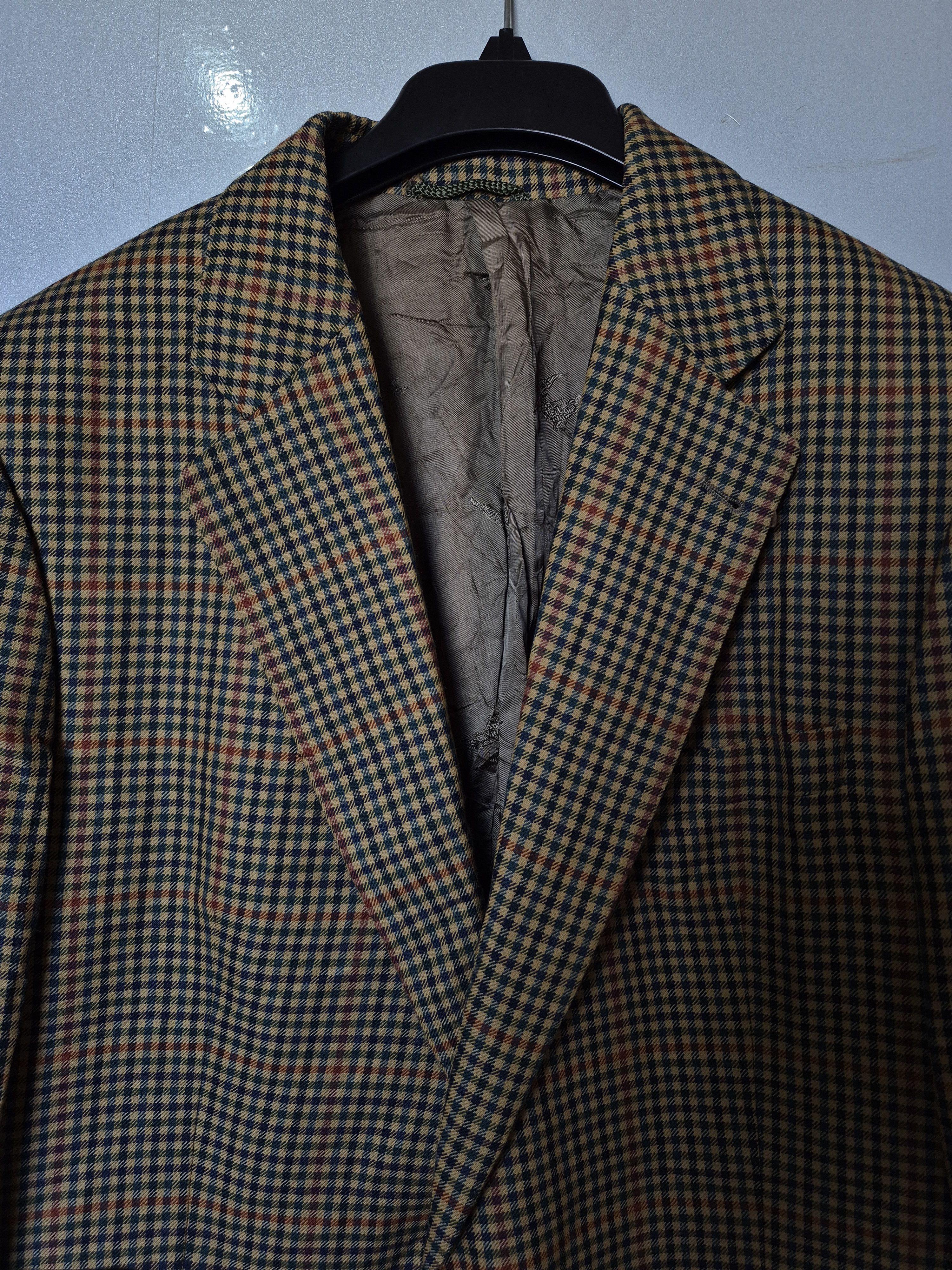 Burberry Burberrys Vintage Houndstooth Blazer Mens Size 54 Europe Size 54R - 2 Thumbnail