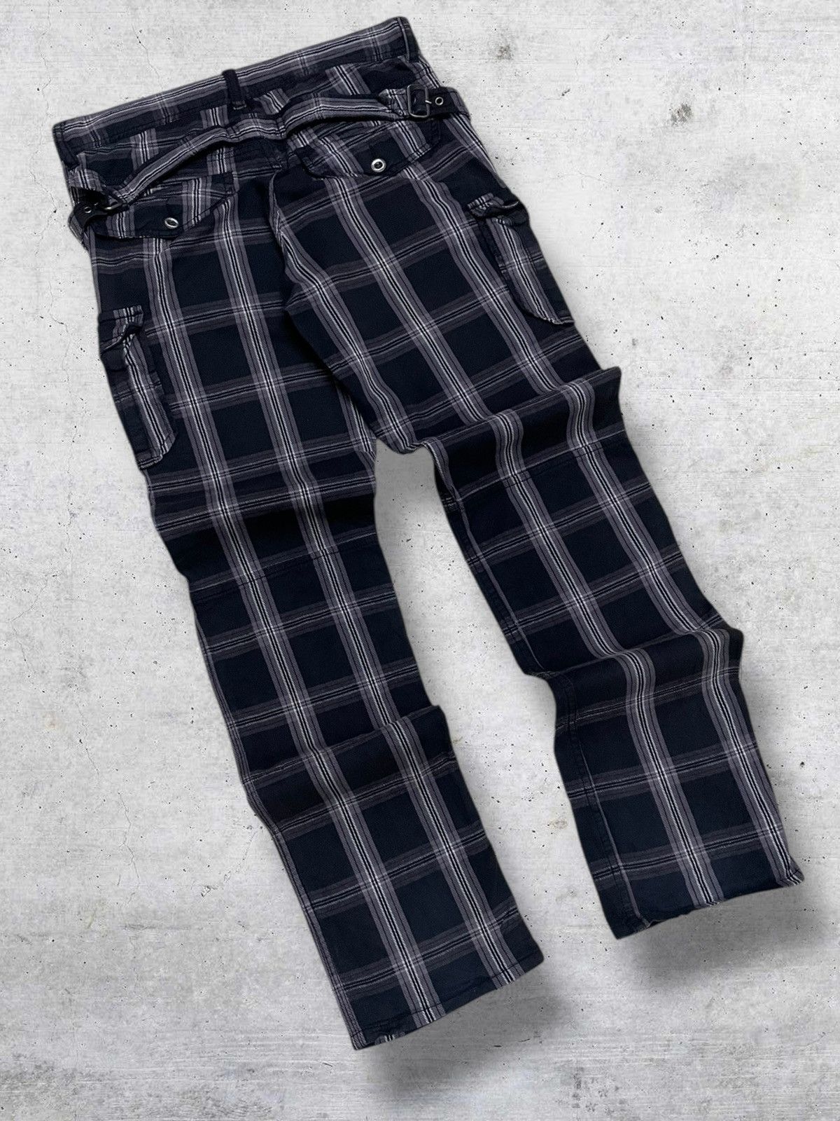 Japanese Brand VINTAGE DOUBLE FOCUS JAPAN DESIGNER 90S PUNK CHECKERED PANT Size US 29 - 10 Thumbnail