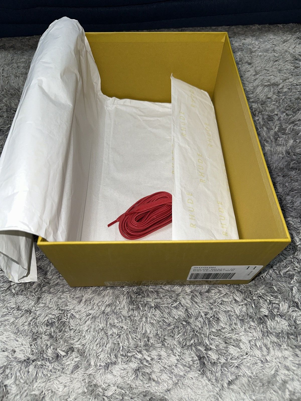 Rhude Rhude White/Red leather BBall Hi Top Sneaker Size US 11 / EU 44 - 7 Thumbnail