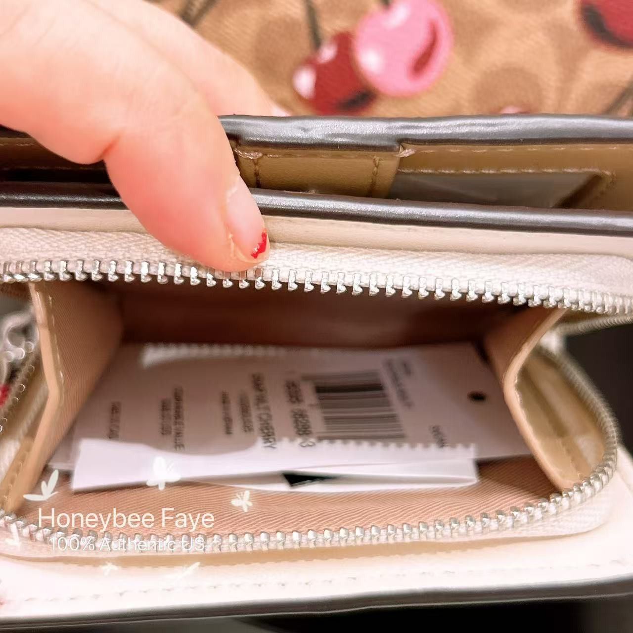 NWT Coach Snap Wallet With Cherry Print CZ618