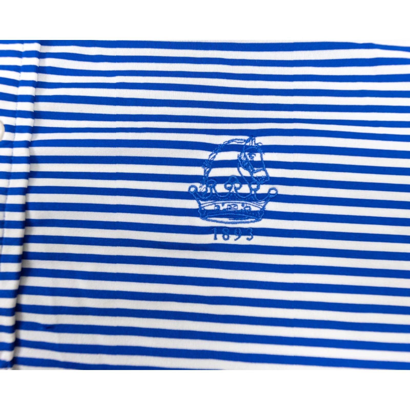 RLX Ralph Lauren VINTAGE RLX Ralph Lauren Polo Shirt Adult XL Blue 1896 Golf Striped Mens Stretch Size US XL / EU 56 / 4 - 3 Thumbnail