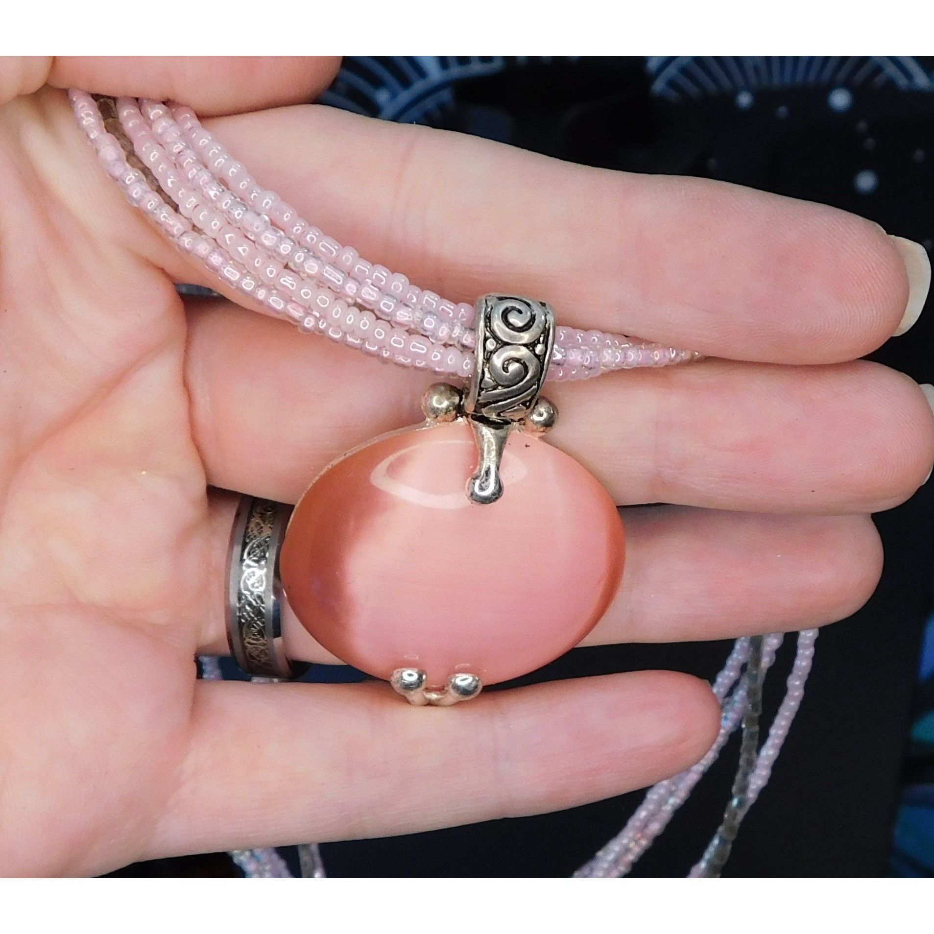 Other Premier Designs Pink Cat Eye Pendant Necklace Size ONE SIZE - 2 Thumbnail