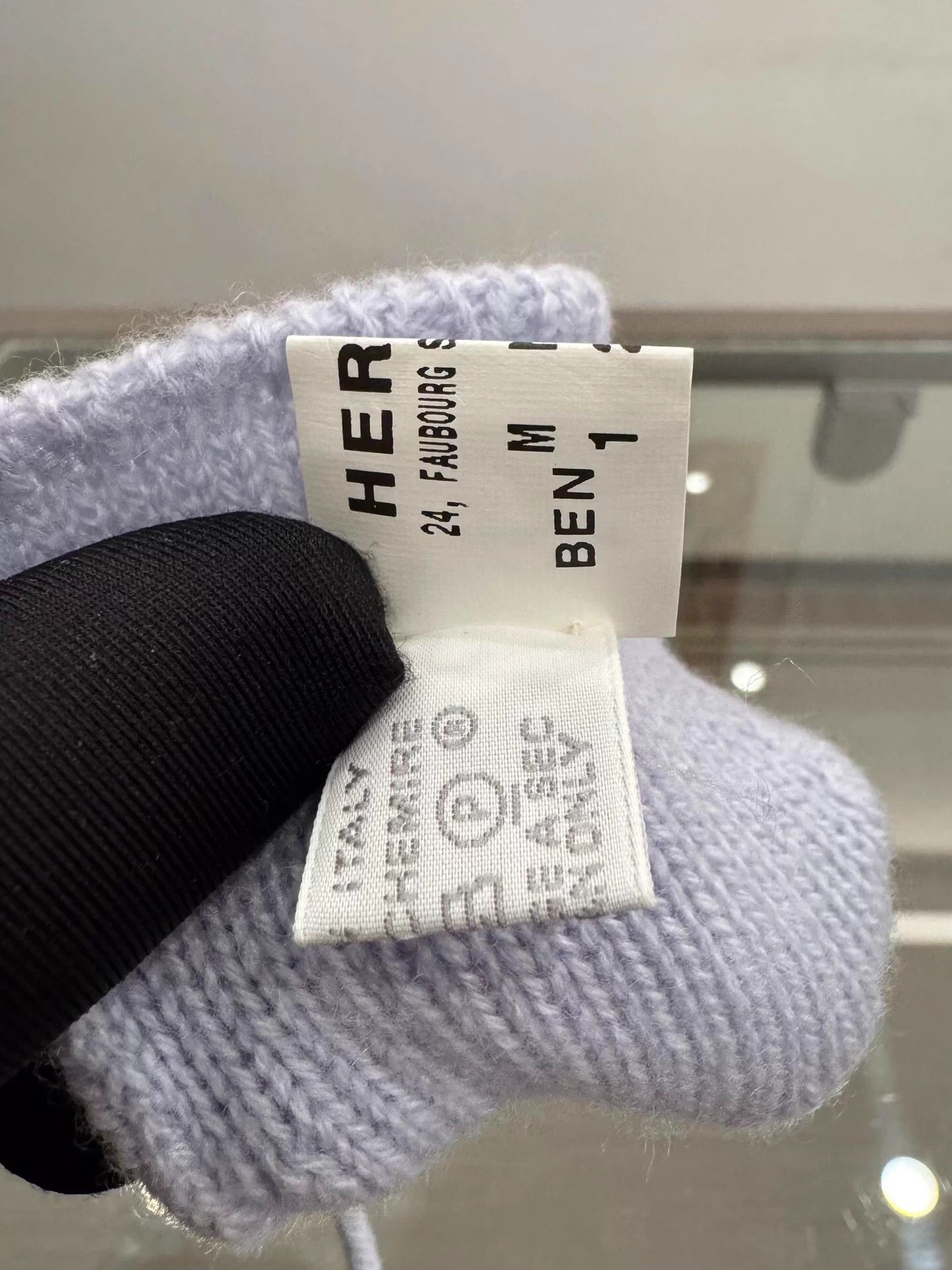 Hermes Hermes Kids Light Blue Embroidered Horse Logo Gloves Size ONE SIZE - 5 Thumbnail