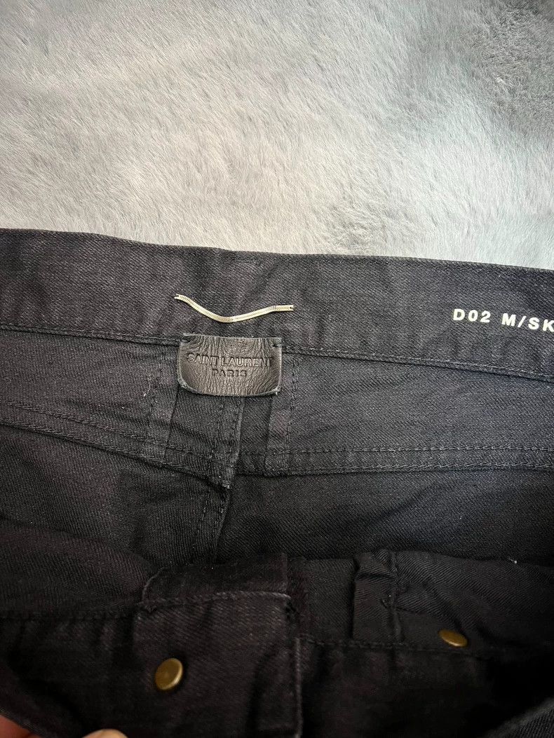 Yves Saint Laurent Saint laurent 17 Spring/Summer Knife Cut Black Basic Jeans Size US 32 / EU 48 - 3 Thumbnail