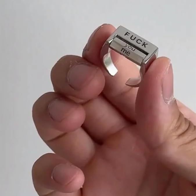 Jewelry Punk Jewelry Rings Open Size Chrome Ring (Size 7-13) Size ONE SIZE - 2 Thumbnail