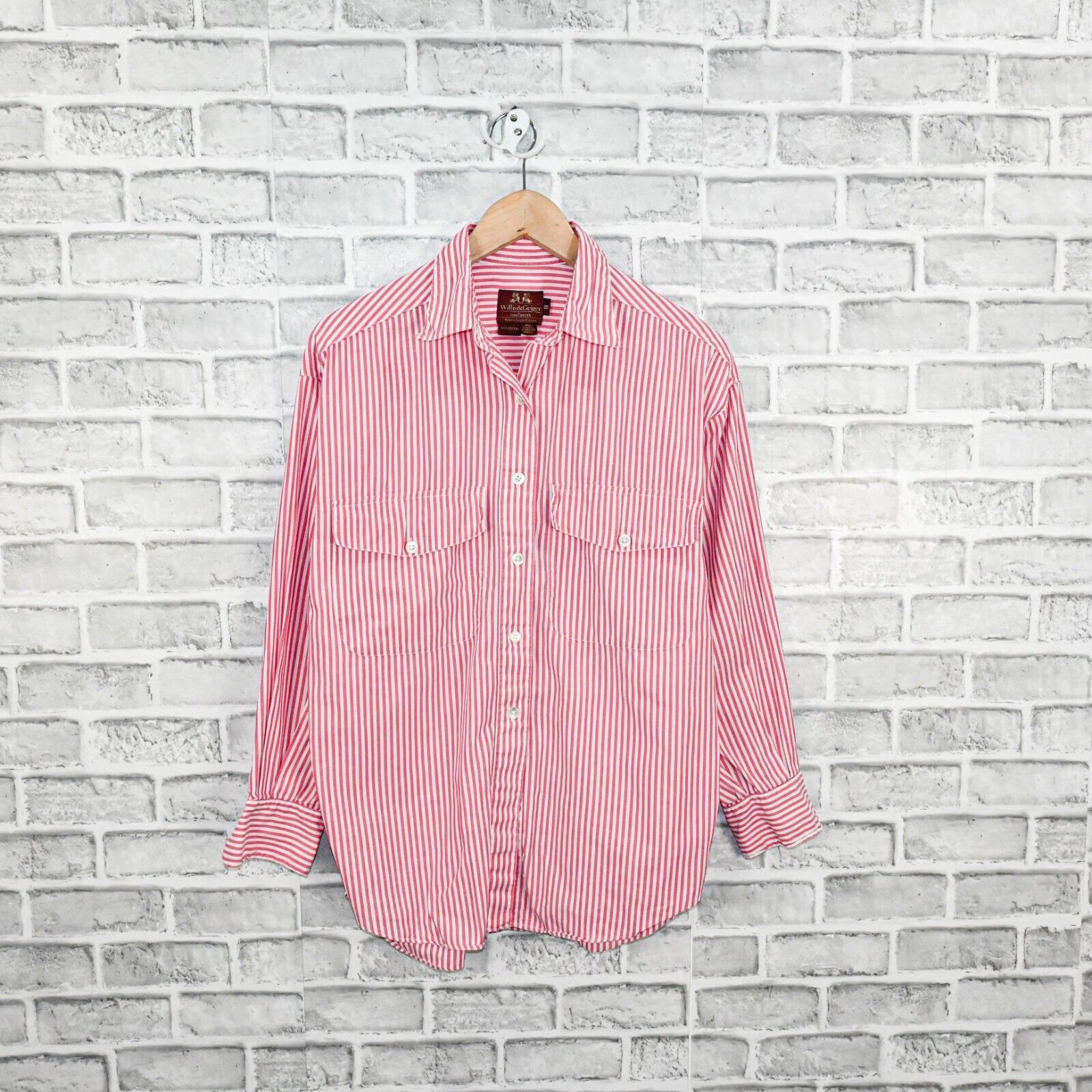 Willis & Geiger Vtg Willis & Geiger Women's Button up Shirt in Pink Striped Size M / US 6-8 / IT 42-44 - 1 Thumbnail