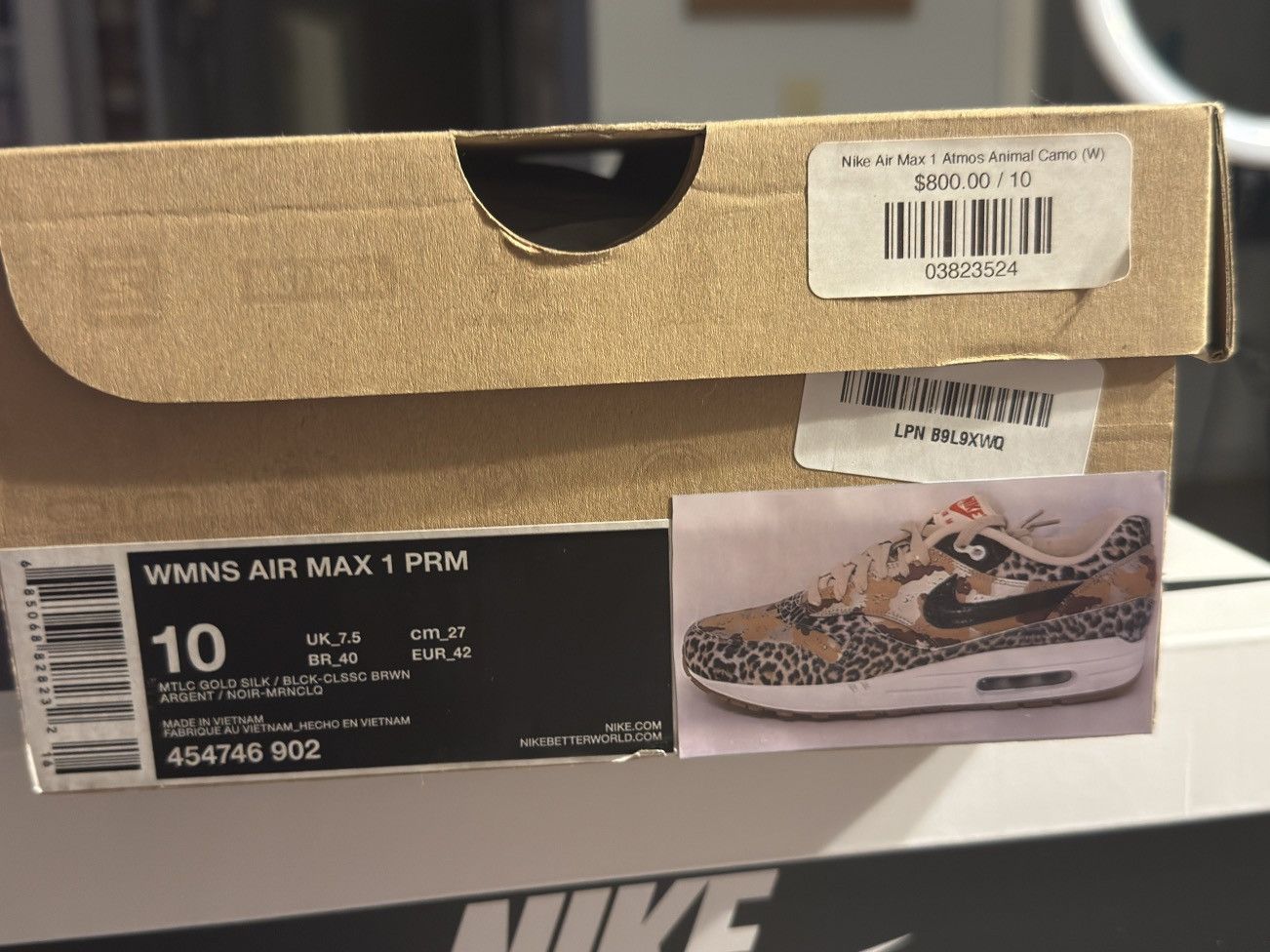 Nike × atmos Nike Air Max 1 PRM x Atmos Leopard Size US 10 / EU 43 - 7 Thumbnail