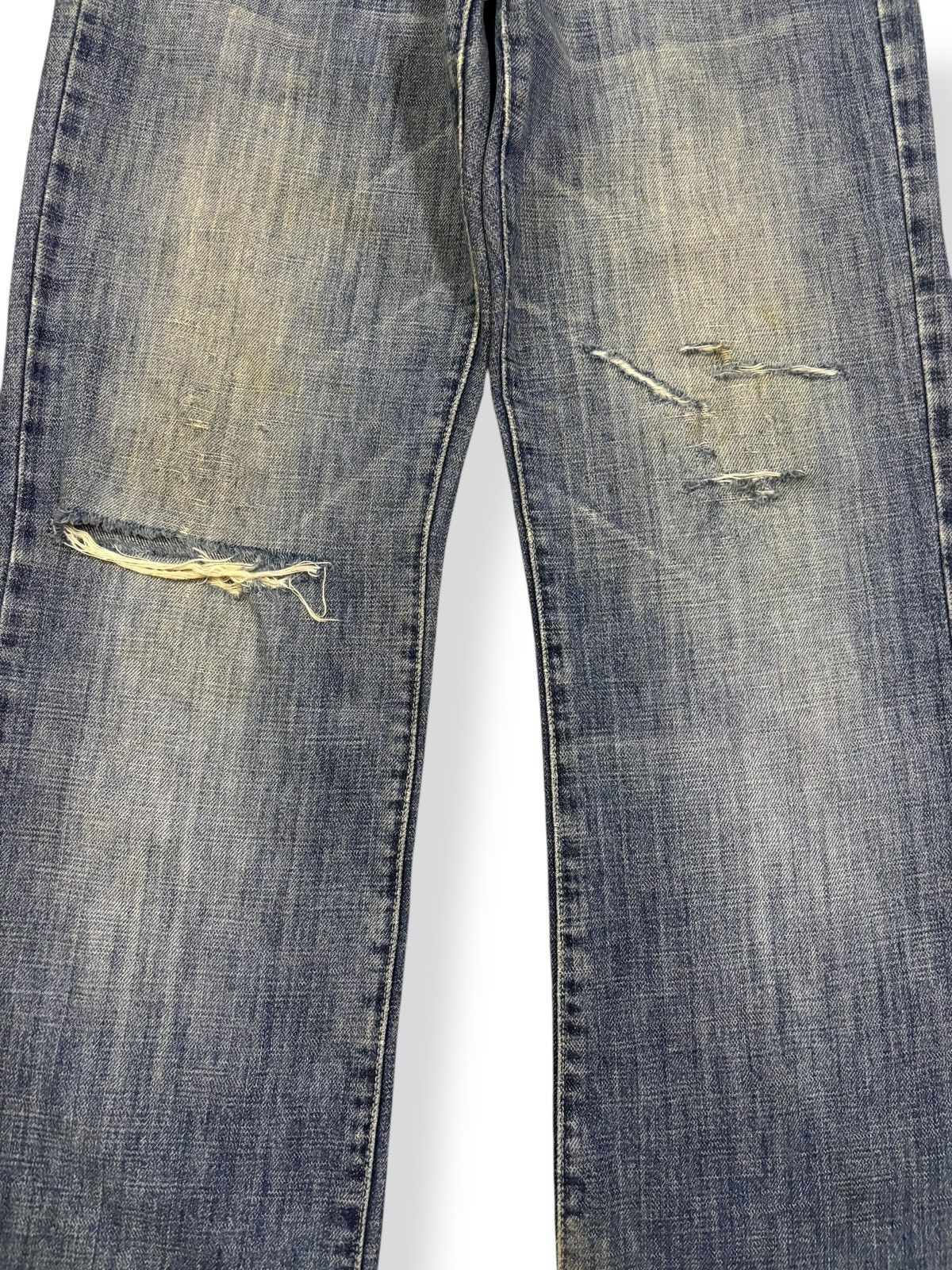 Versace Y2K Versace Jeans Couture Mud Wash Baggy Distressed Jeans Size US 31 - 6 Thumbnail