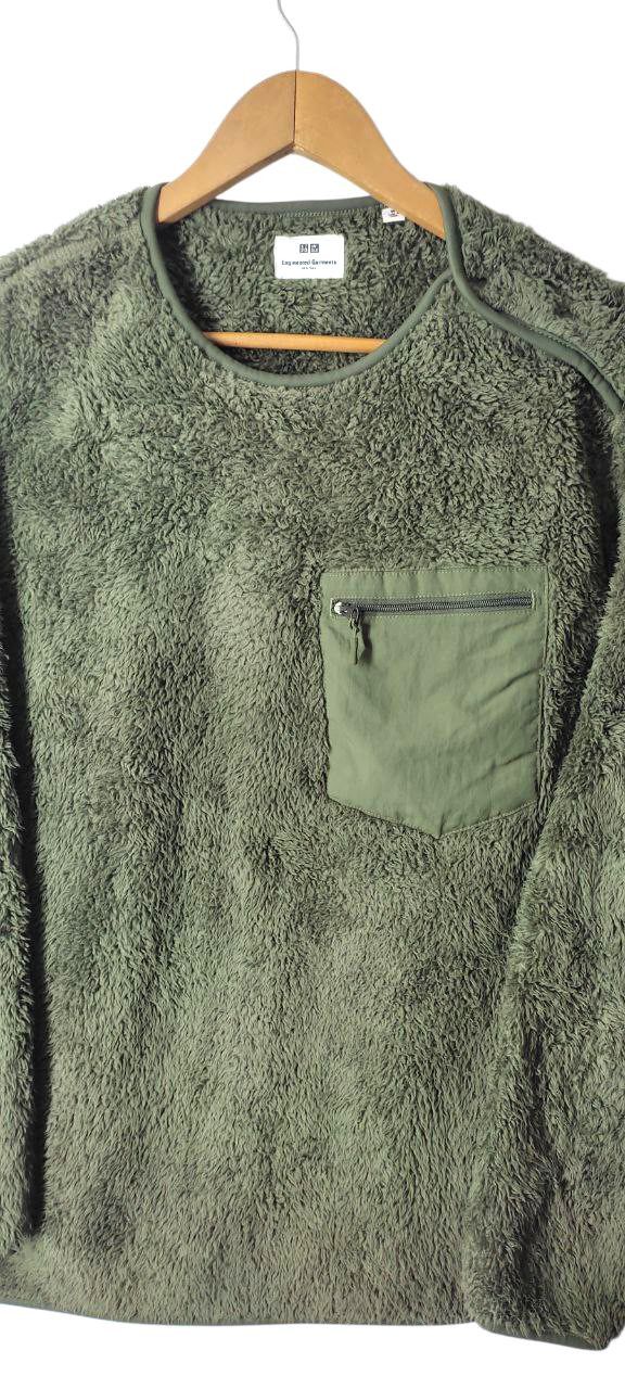 Engineered Garments ENGINEERED GARMENTS X UNIQLO ARMY GREEN SNAP FLEECE JACKET Size US M / EU 48-50 / 2 - 2 Thumbnail