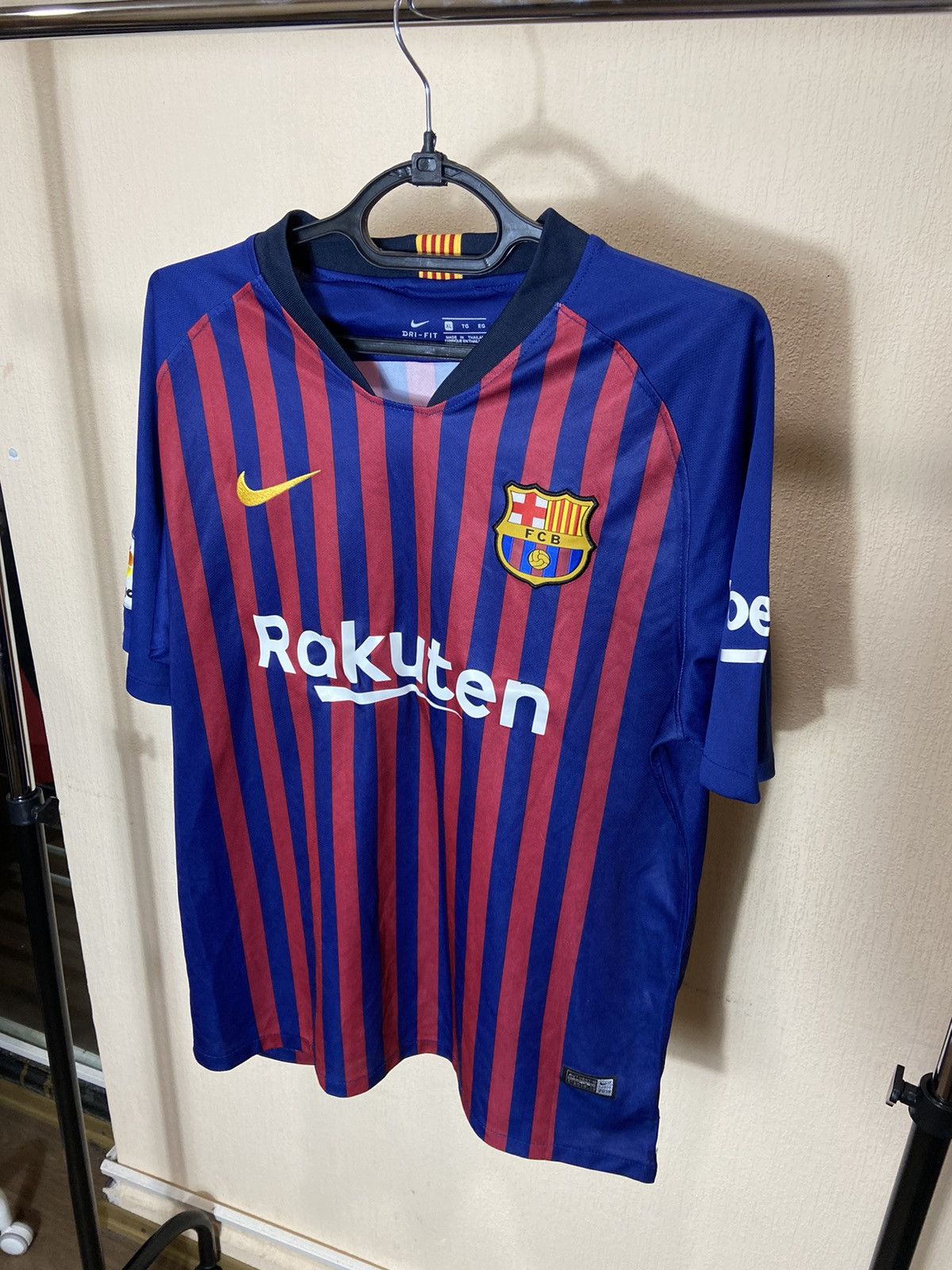 MESSI #10 FC BARCELONA NIKE DRILL SOCCER JERSEY Y2K