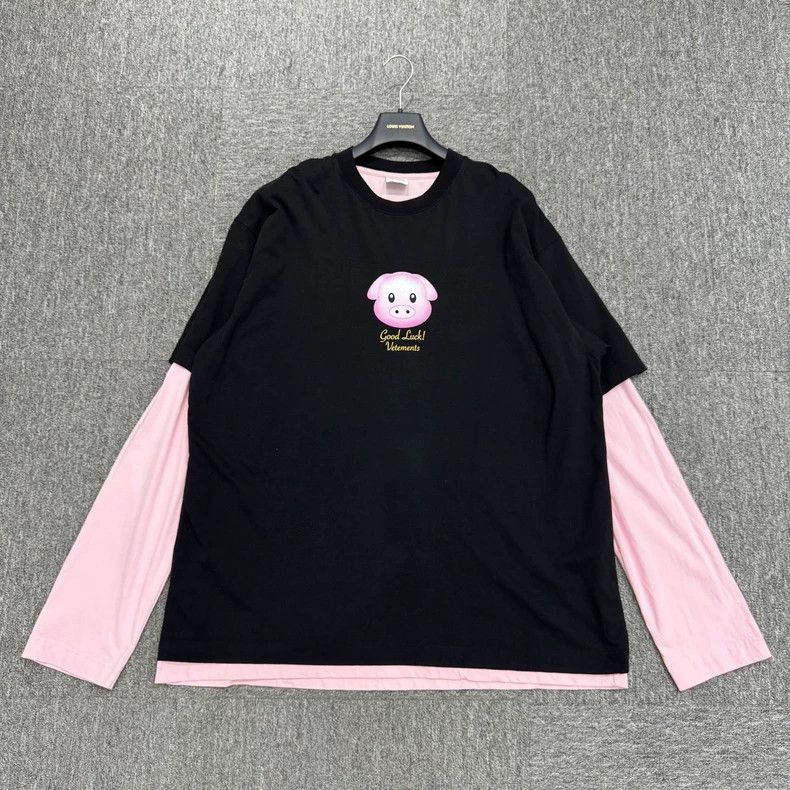 Vetements Vetements Pink Pig Fake Two-Piece Long Sleeve Size US XS / EU 42 / 0 - 1 Thumbnail