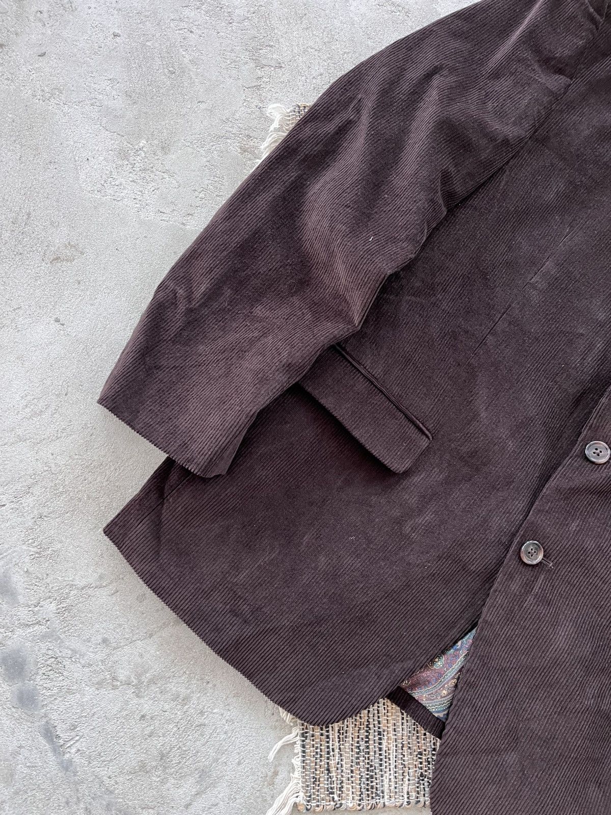 Polo Ralph Lauren Vintage Polo Ralph Lauren Brown Corduroy Blazer Avantgarde Size 44R - 3 Thumbnail