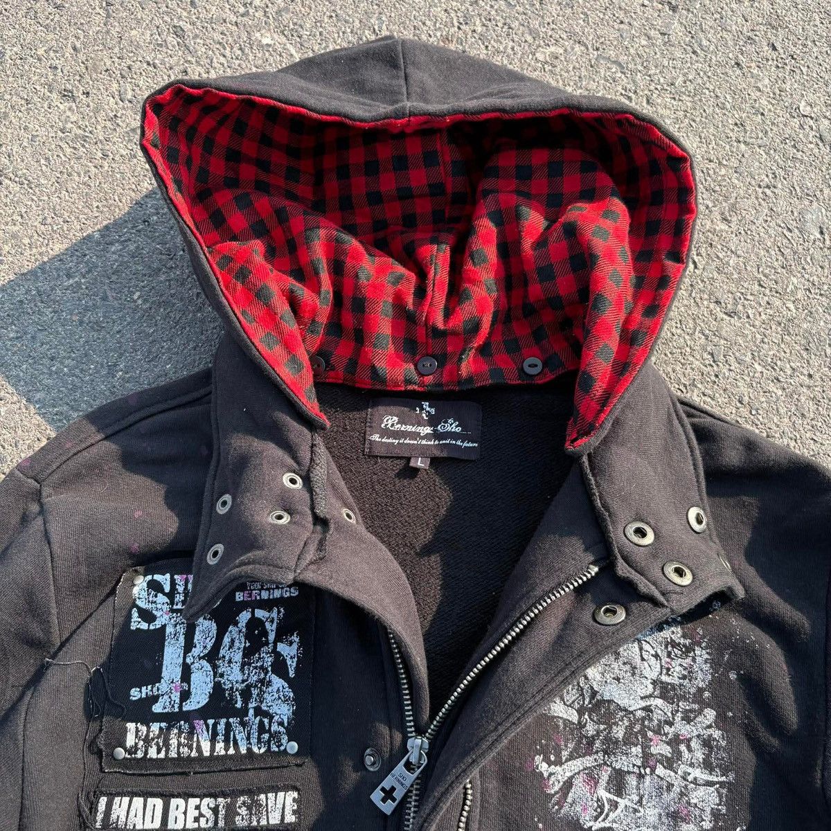 BERNINGS SHO Bernings-Sho Zip Hoodie Jacket Archive Punk (Japan) Size US L / EU 52-54 / 3 - 4 Thumbnail