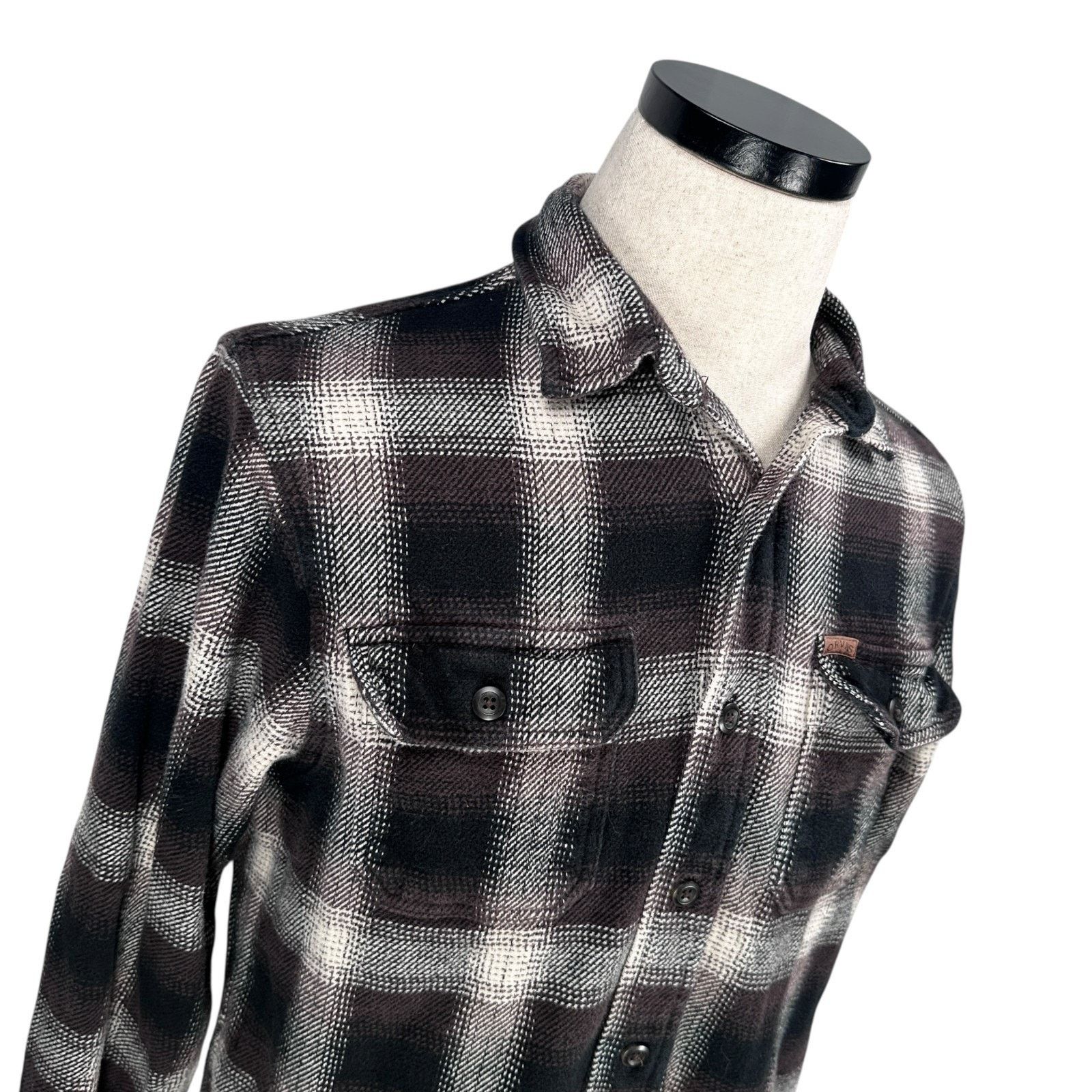 Orvis Orvis Heavyweight Flannel Shirt Mens Small Black Brown Black Size US S / EU 44-46 / 1 - 2 Thumbnail