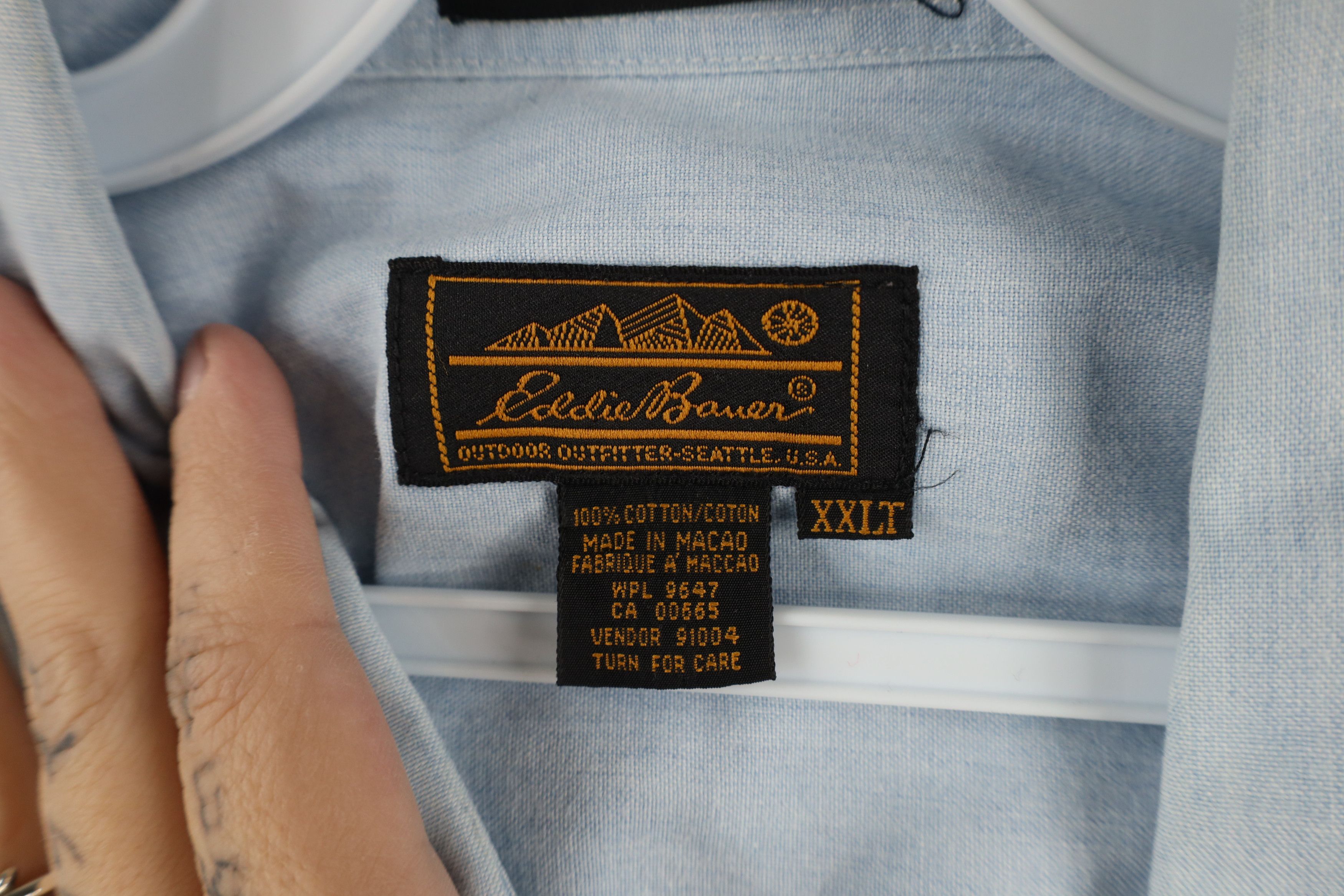 Eddie Bauer × Vintage Vintage 90s Eddie Bauer Short Sleeve Button Down Shirt Size US XXL / EU 58 / 5 - 6 Thumbnail