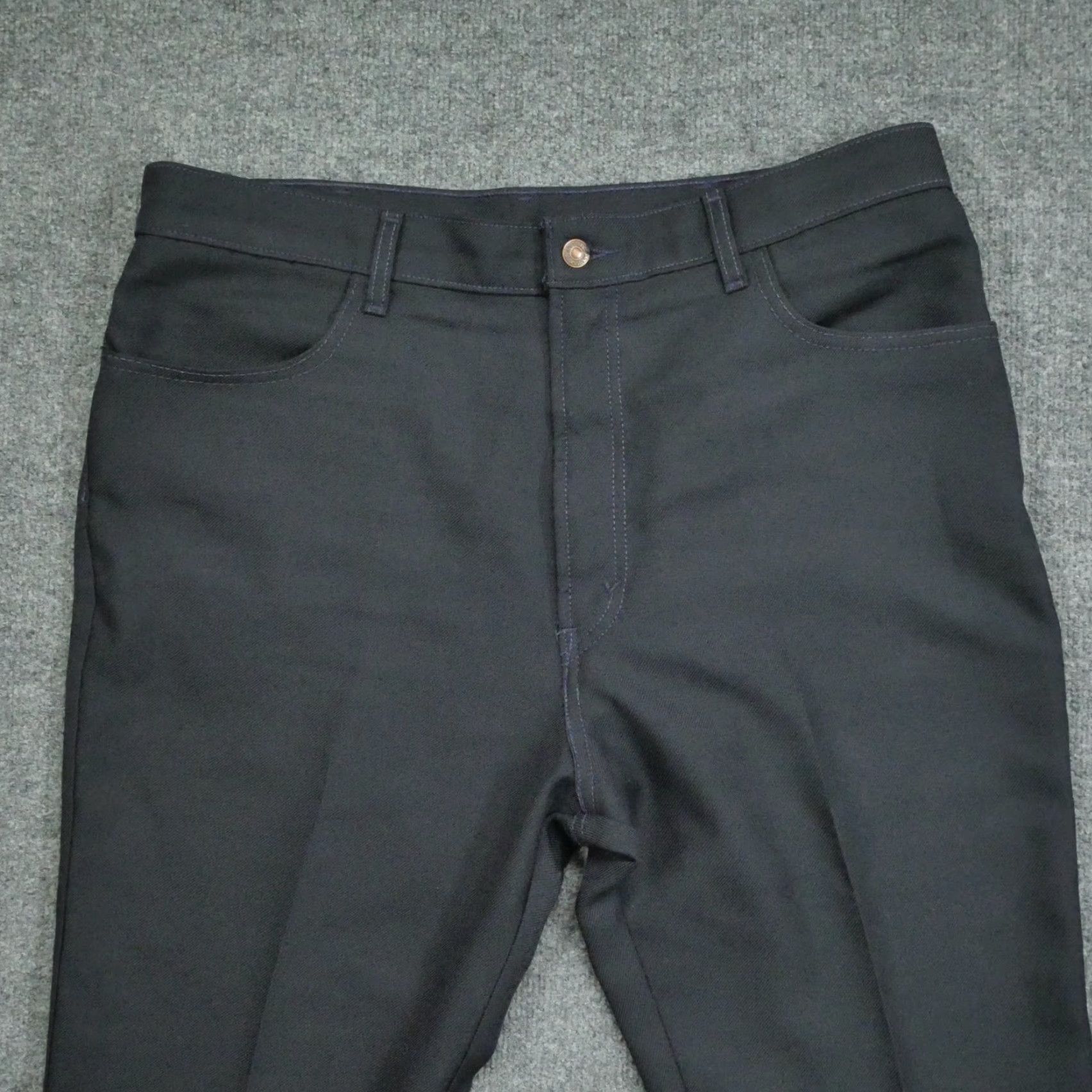 Levi's VINTAGE Levi's Pants Mens 40x34 Blue Navy Casual Bootcut 517 Polyester Y2K Size US 39 - 2 Thumbnail