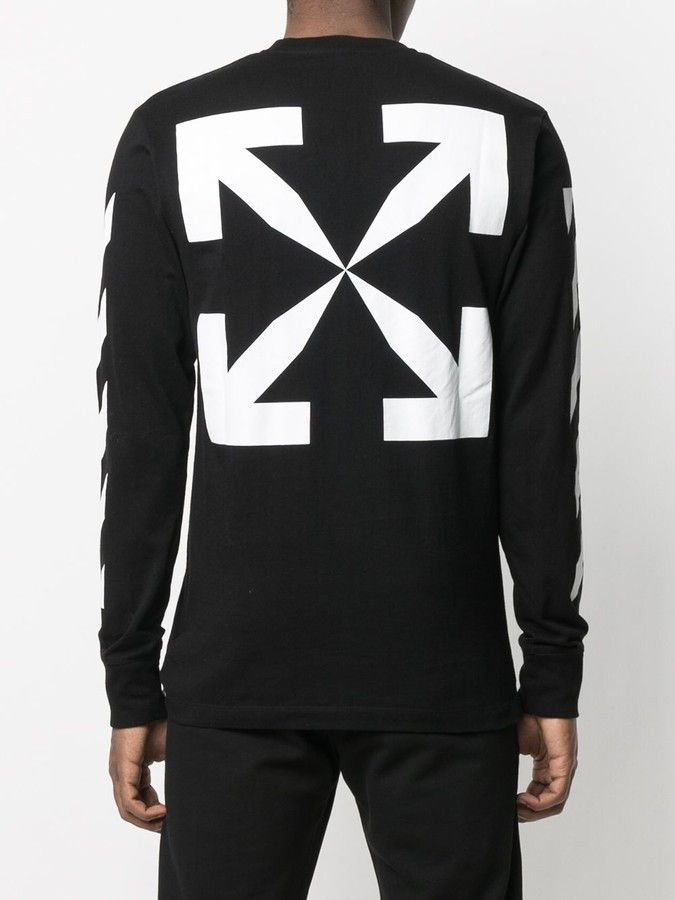 Off-White Black Mona Lisa Arrows Long Sleeve T-shirt Size US XXS / EU 40 - 3 Thumbnail