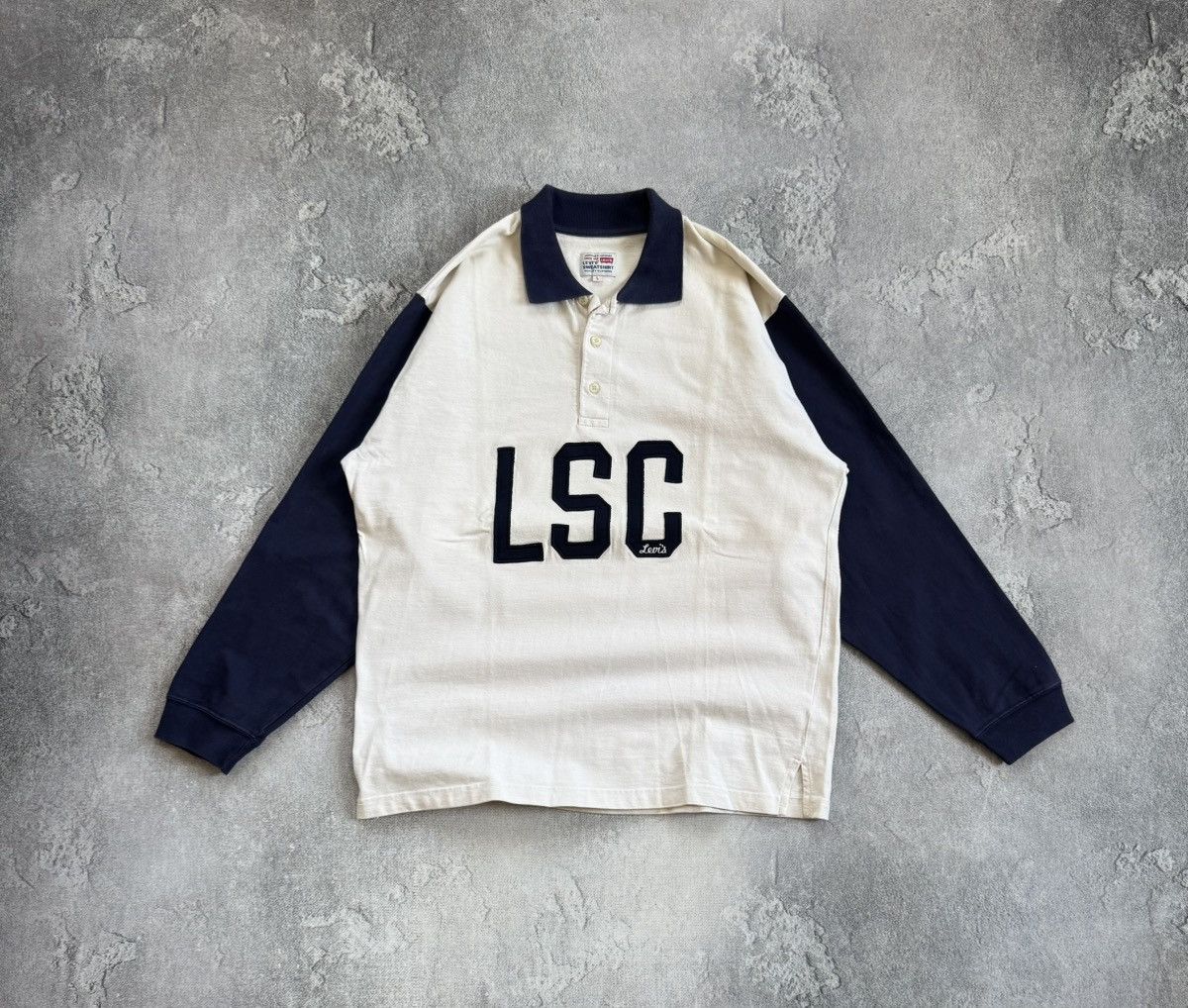 Levi's Levi’s L/size big logo rugby long sleeve sweatshirts 90s USA Size US L / EU 52-54 / 3 - 5 Thumbnail