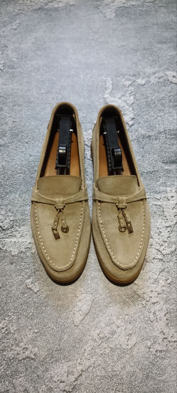 Loro Piana Loro Piana Beige Suede Summer Charms Walk Slip On Loafers Size US 9 / IT 39 - 2 Thumbnail