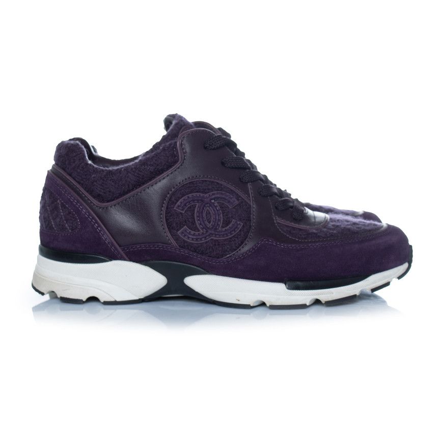 Chanel Chanel, purple interlocking CC logo sneakers Size US 9 / IT 39 - 6 Thumbnail