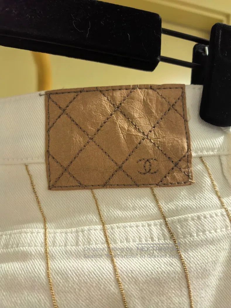 Chanel Chanel White striped jeans Size 24" / US 00 / IT 34 - 3 Thumbnail