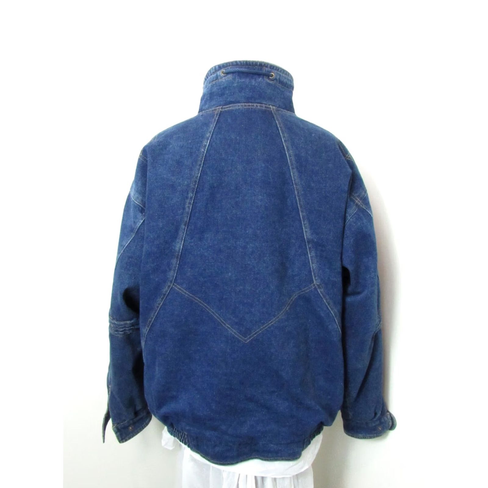 Denime VINTAGE Todays News Denim Jean Jacket Lined Quilted Men L Blue 80s Grunge Bomber Jacket Mens Vest? Size US 33 - 4 Thumbnail