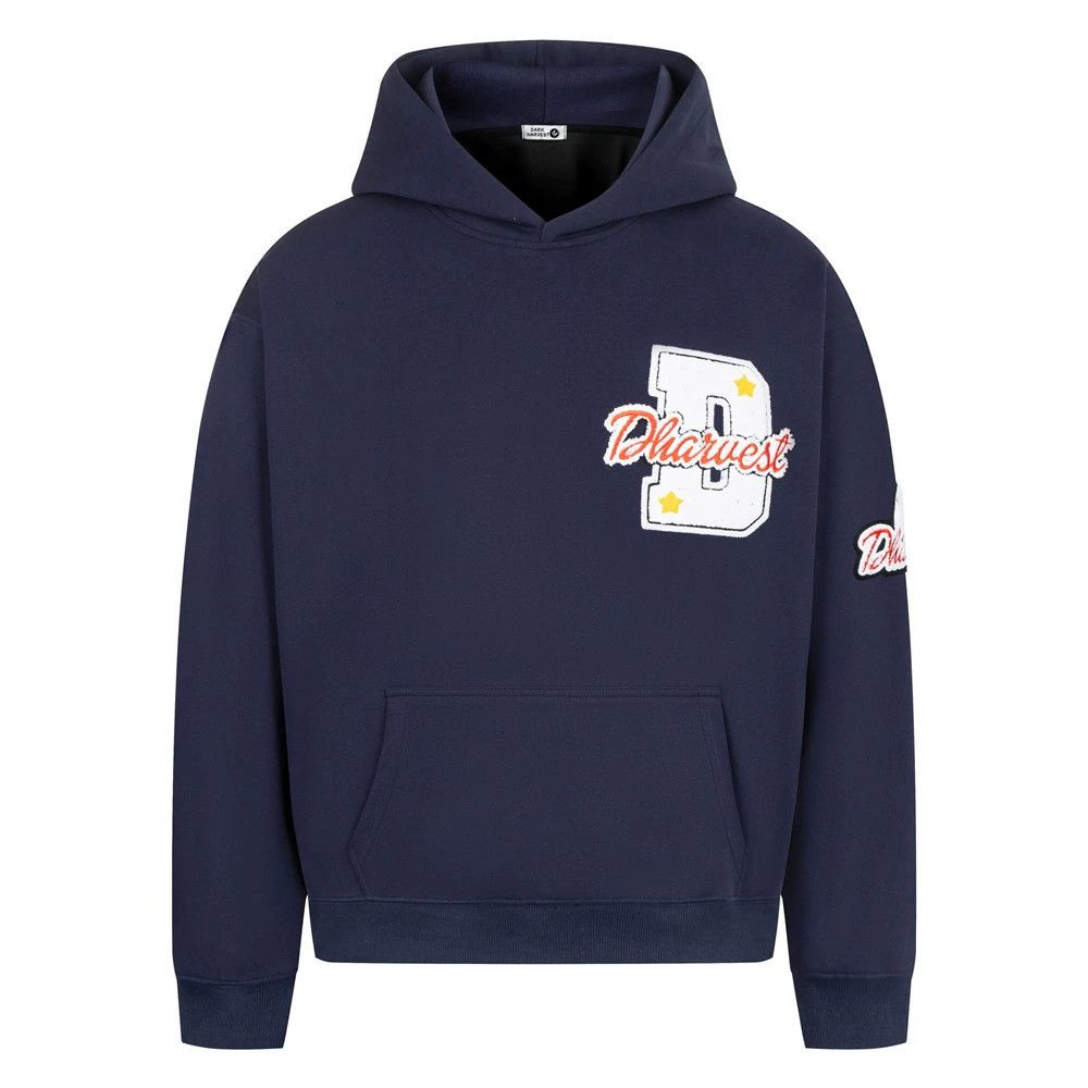 Vintage Loose men's heavy-duty embroidered baseball letter hoodie Size US M / EU 48-50 / 2 - 2 Thumbnail