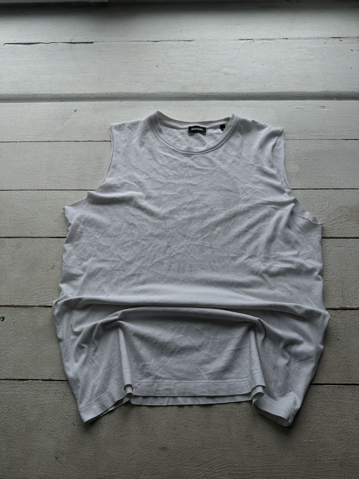 Diesel CRAZY🚨 DIESEL AVANT GARDE Y2K POCKET TANK TOP MEN B&W Size US M / EU 48-50 / 2 - 1 Thumbnail