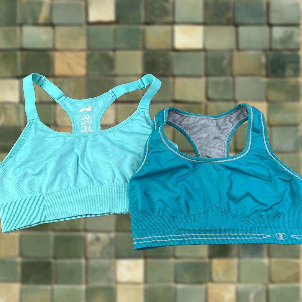 Avia ZYIA Avia Champion Sports Bra LOT of 2 Women's XL Sportswear Gorpcore Running Gym Size ONE SIZE - 1 Thumbnail