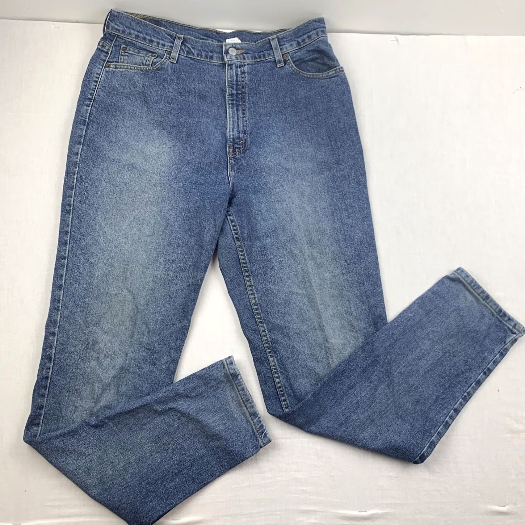 Levi's VINTAGE Levis 512 Jeans Womens 16 Blue Slim Fit Tapered Leg Y2K High Rise Size 38" / US 16 / IT 52 - 2 Thumbnail