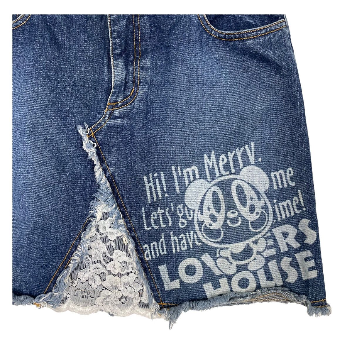 Japanese Brand × Seditionaries 💥 LOVER HOUSE JAPAN DENIM MINI SKIRT Size 30" / US 8 / IT 44 - 6 Thumbnail