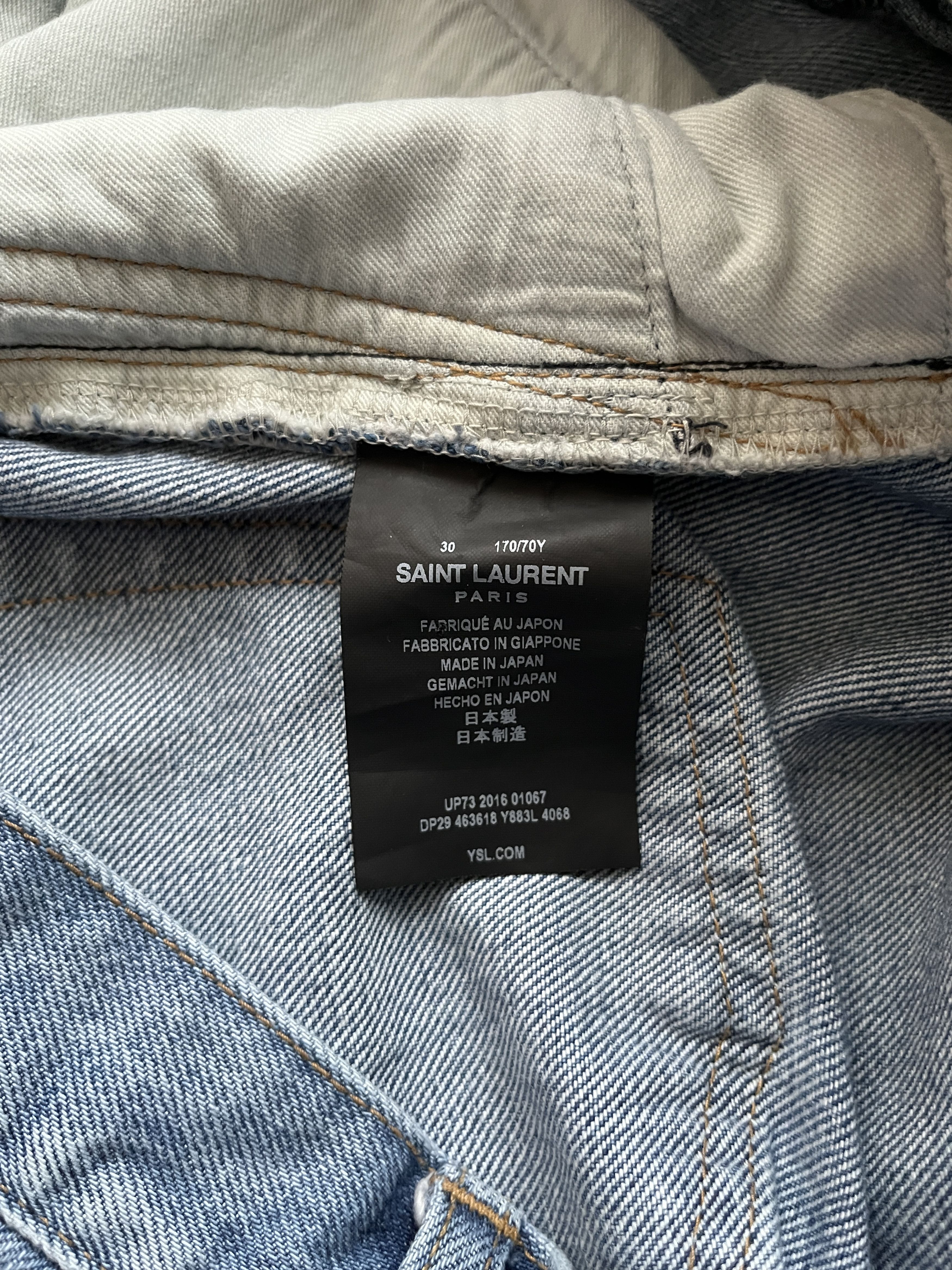 Saint Laurent Paris ⚡️QUICK SALE⚡️2016 Saint Laurent Hedi Slimane Denim Jeans Size US 30 / EU 46 - 4 Thumbnail