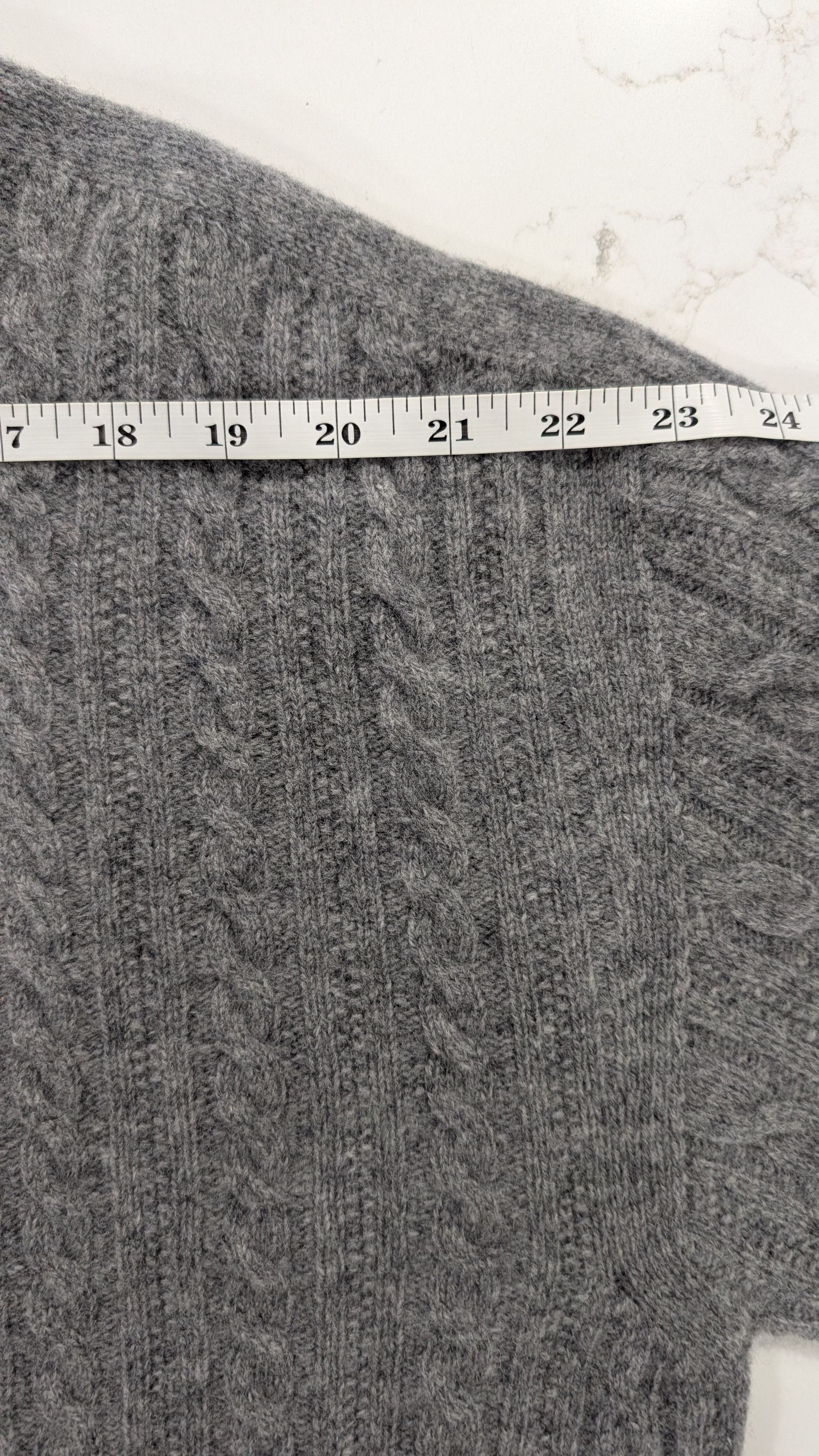 DRYKORN Drykorn Nalon Mens Grey 100% Virgin Wool Cable Knit Size US L / EU 52-54 / 3 - 9 Thumbnail