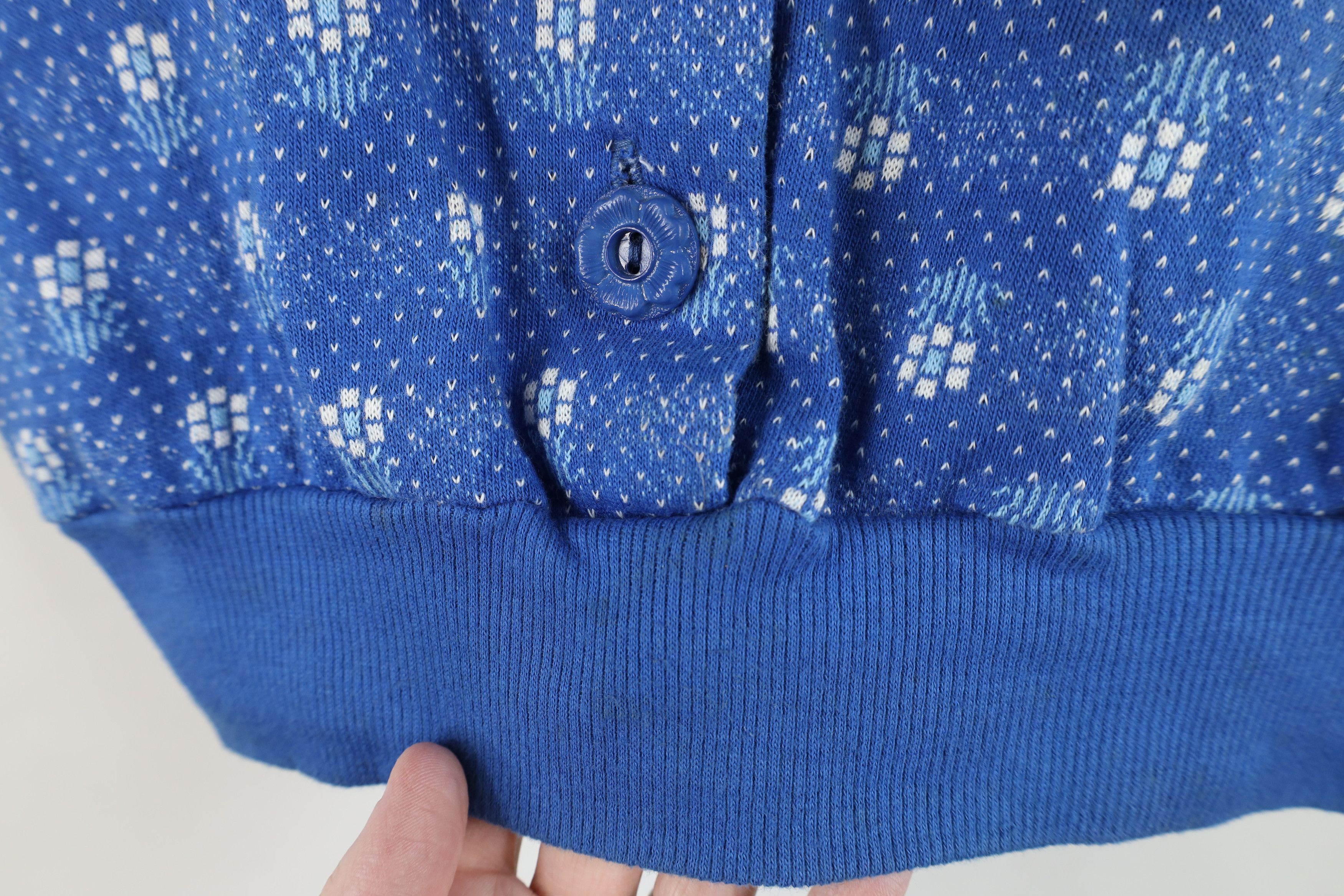 Vintage Vintage 60s Streetwear Flower Lace Knit Polo Shirt USA Size M / US 6-8 / IT 42-44 - 5 Thumbnail