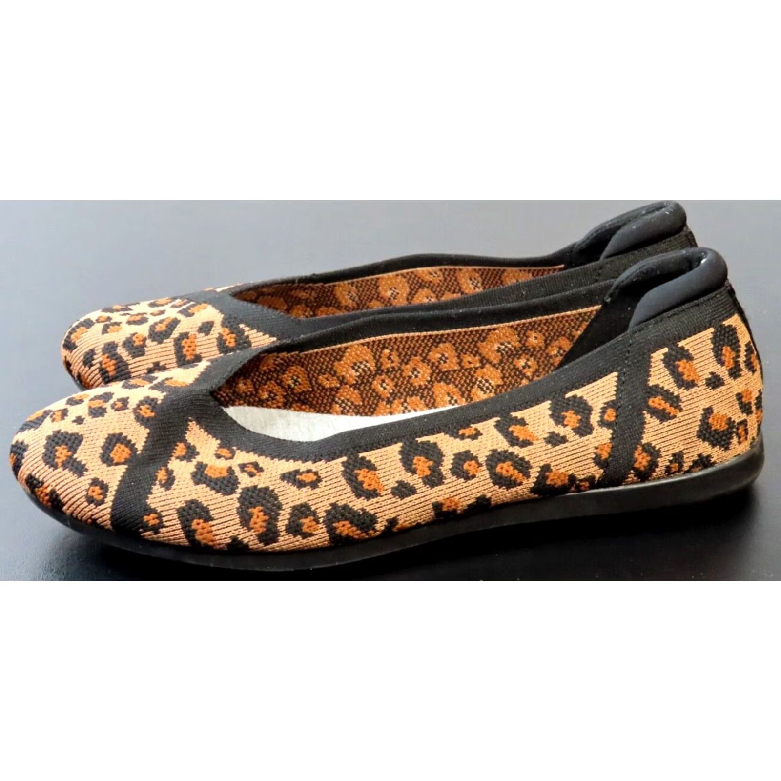 Clarks Clarks Cloudsteppers Carly Wish Flats Ballet Slip-On Brown Leopard Knit W Flat Womens 7.5W Shoes Size US 8 / IT 38 - 3 Thumbnail