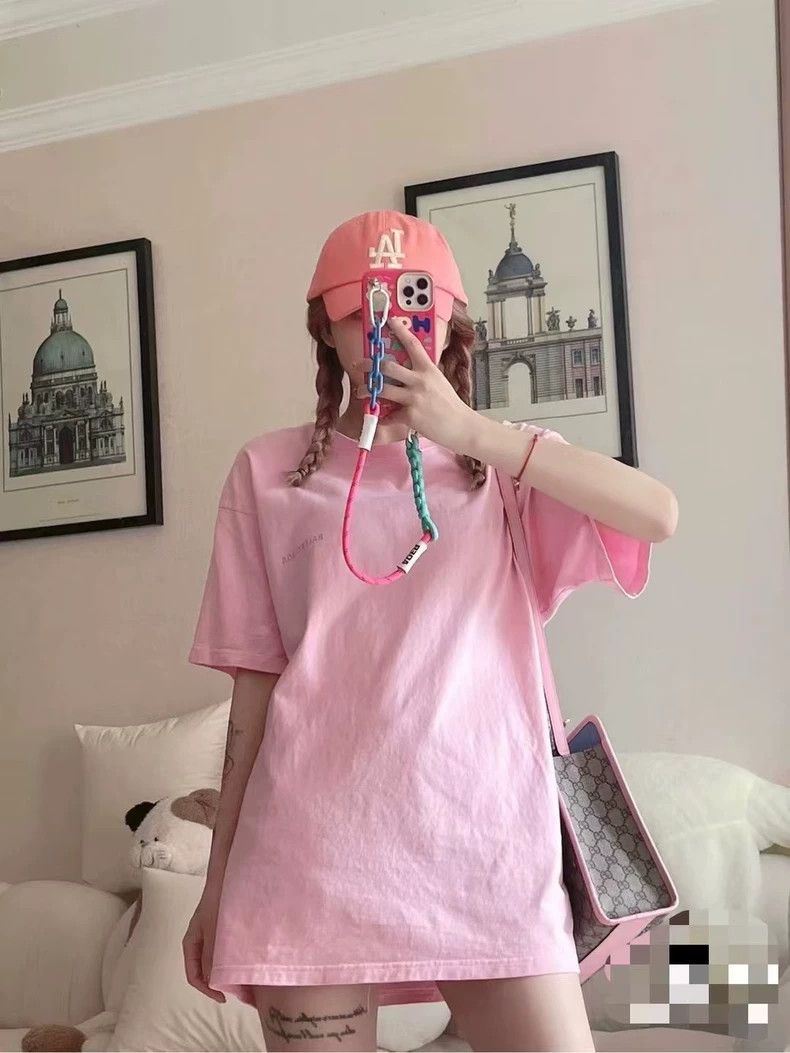Balenciaga Balenciaga Pink double-B embroidered short sleeves Size XS / US 0-2 / IT 36-38 - 5 Thumbnail